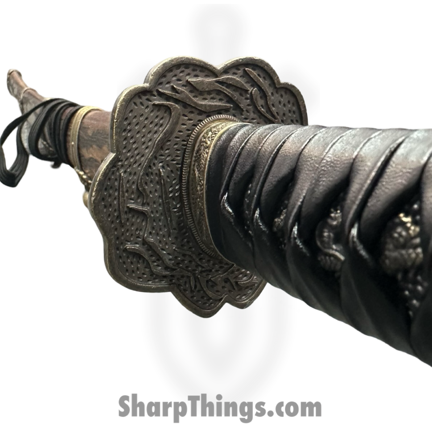 SBC - MORTAL0125 - Mortal Blade - Fixed Blade Knife - T10 HC Purple Katana - Leather Wrapped - Black - Image 8