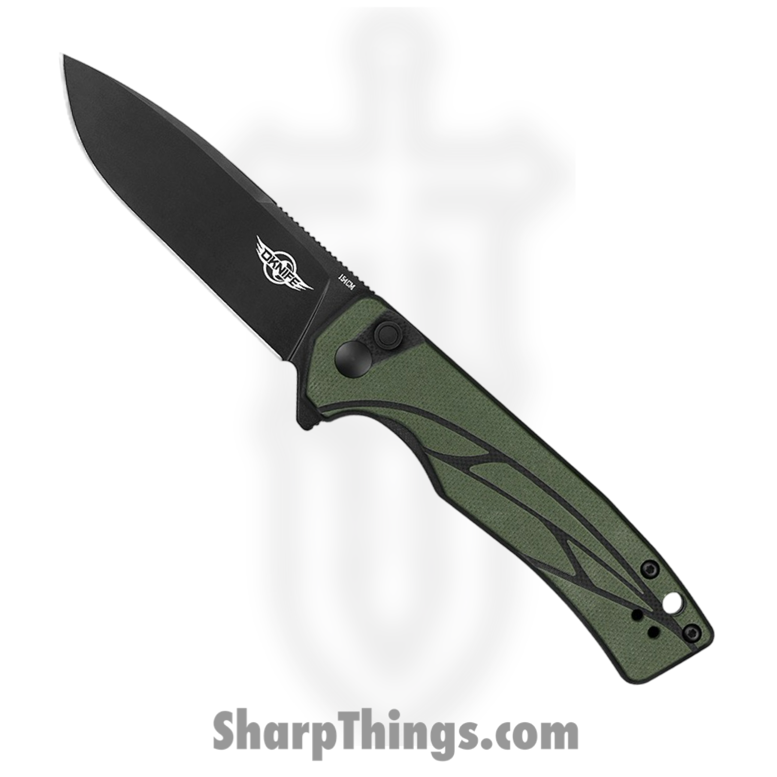 Olight - OLTMETTLEODG - Mettle - Folding Knife - 154CM Coated Drop Point - G10 - OD Green Black