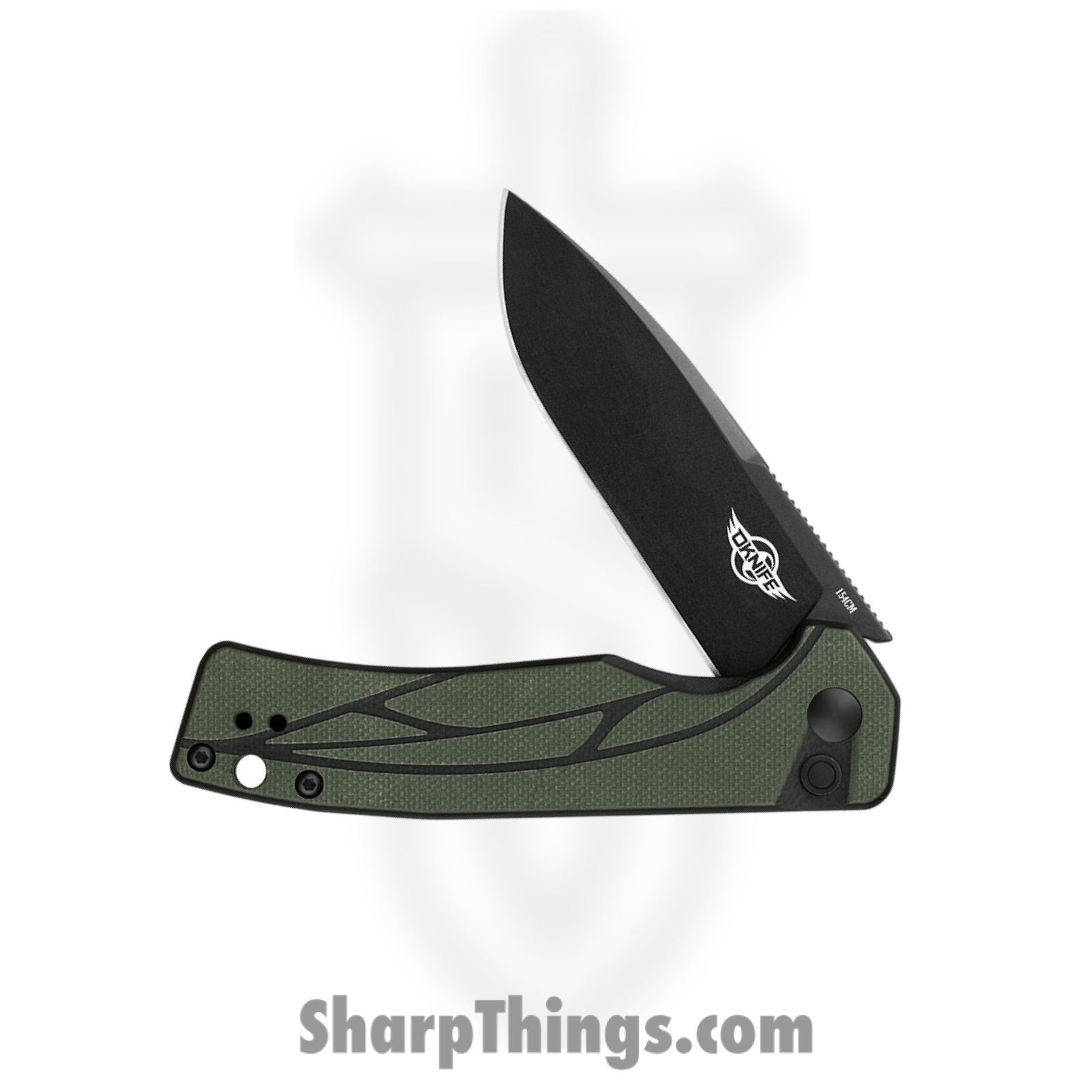 Olight - OLTMETTLEODG - Mettle - Folding Knife - 154CM Coated Drop Point - G10 - OD Green Black - Image 3