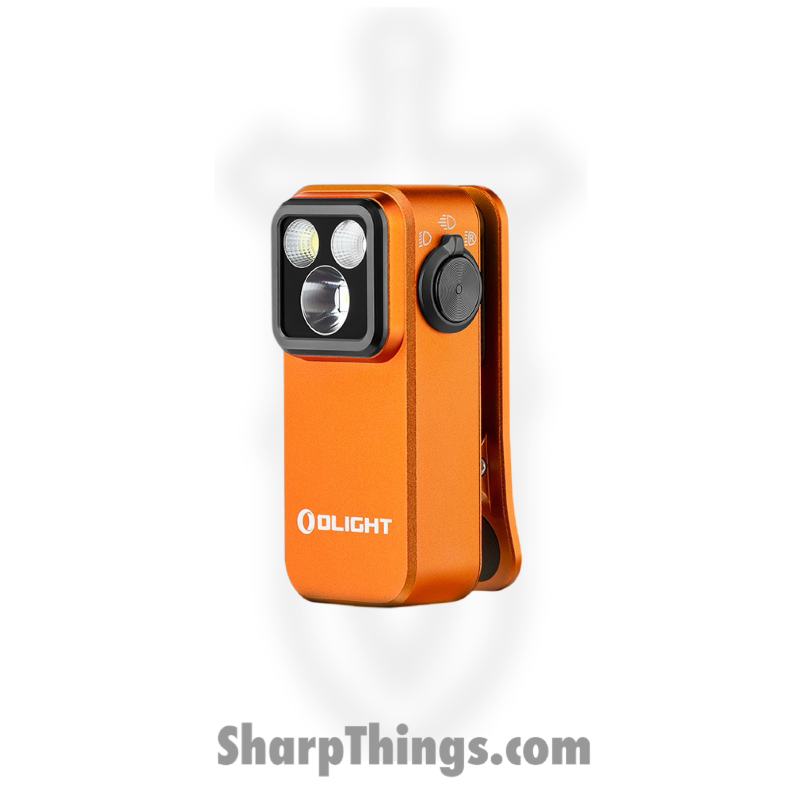 Olight - OLTOCLIPPROOG - Oclip Pro Clip Light - Aluminum - Orange - Image 2
