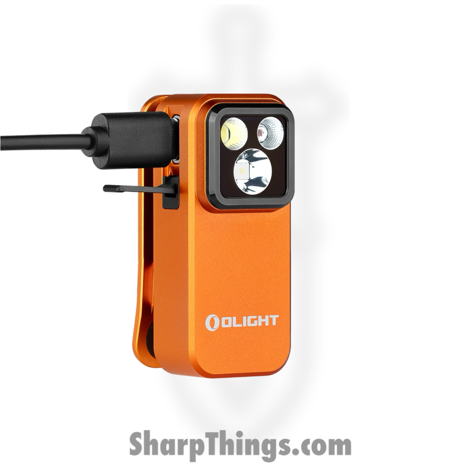 Olight - OLTOCLIPPROOG - Oclip Pro Clip Light - Aluminum - Orange - Image 3