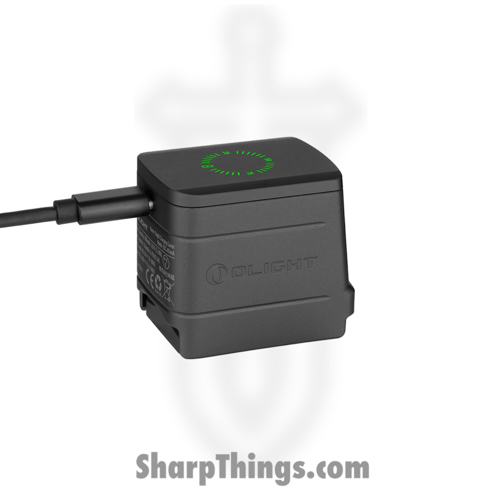 Olight - OLTOSIGHTGN - Osight 3 Green MOA with Magnetic Charging Cover - Aluminum - Black - Image 5