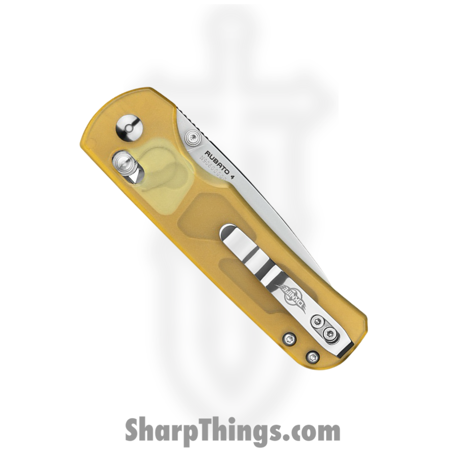 Olight - OLTRUBATO4PEI - Rubato 4 - Folding Knife - CPM S35VN Satin Drop Point - PEI - Yellow - Image 4