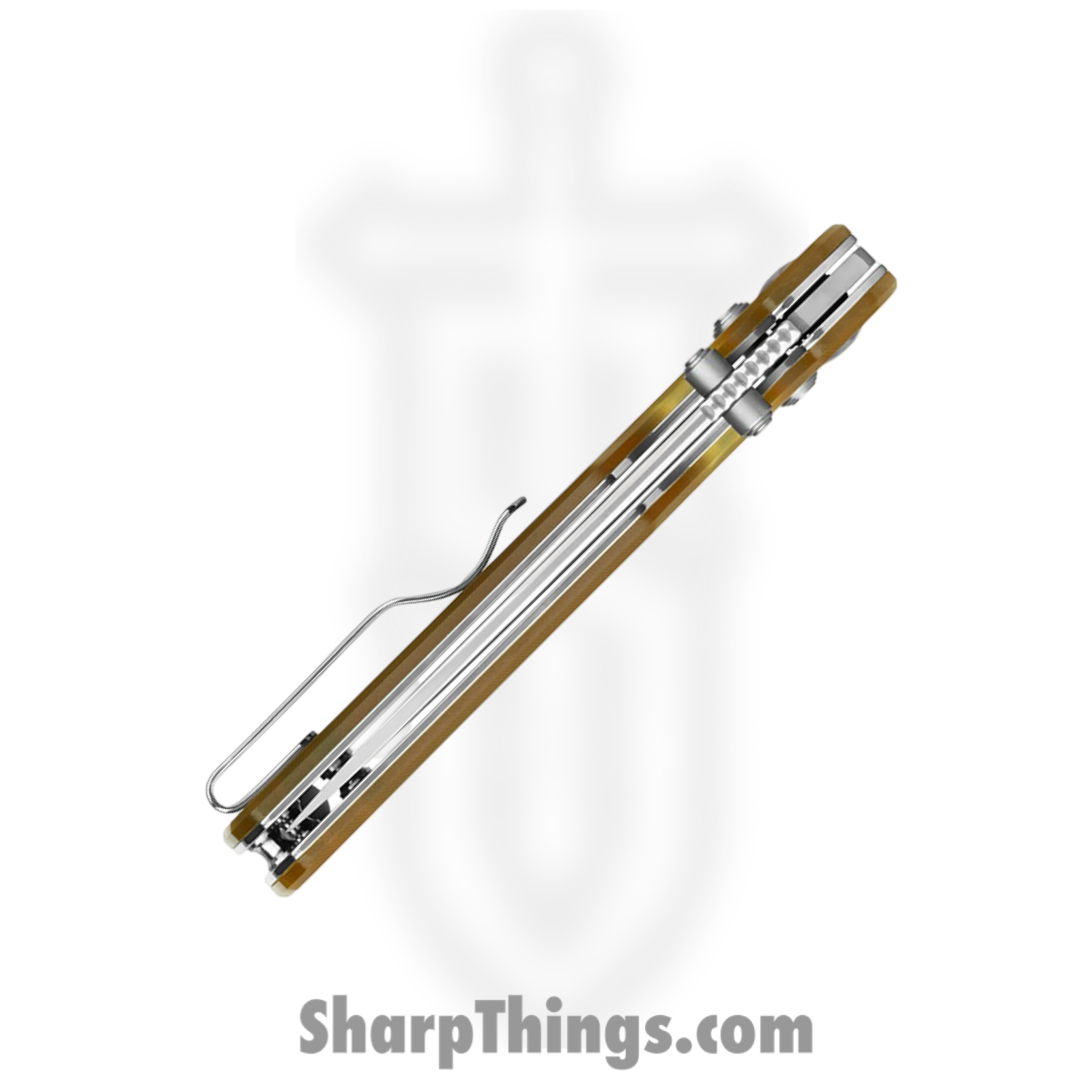 Olight - OLTRUBATO4PEI - Rubato 4 - Folding Knife - CPM S35VN Satin Drop Point - PEI - Yellow - Image 6