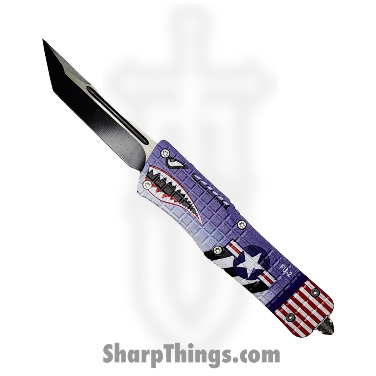 VOC - OTF119 - Large Knife - OTF Auto - 440 SS Two Tone Tanto - Aluminum - Multi