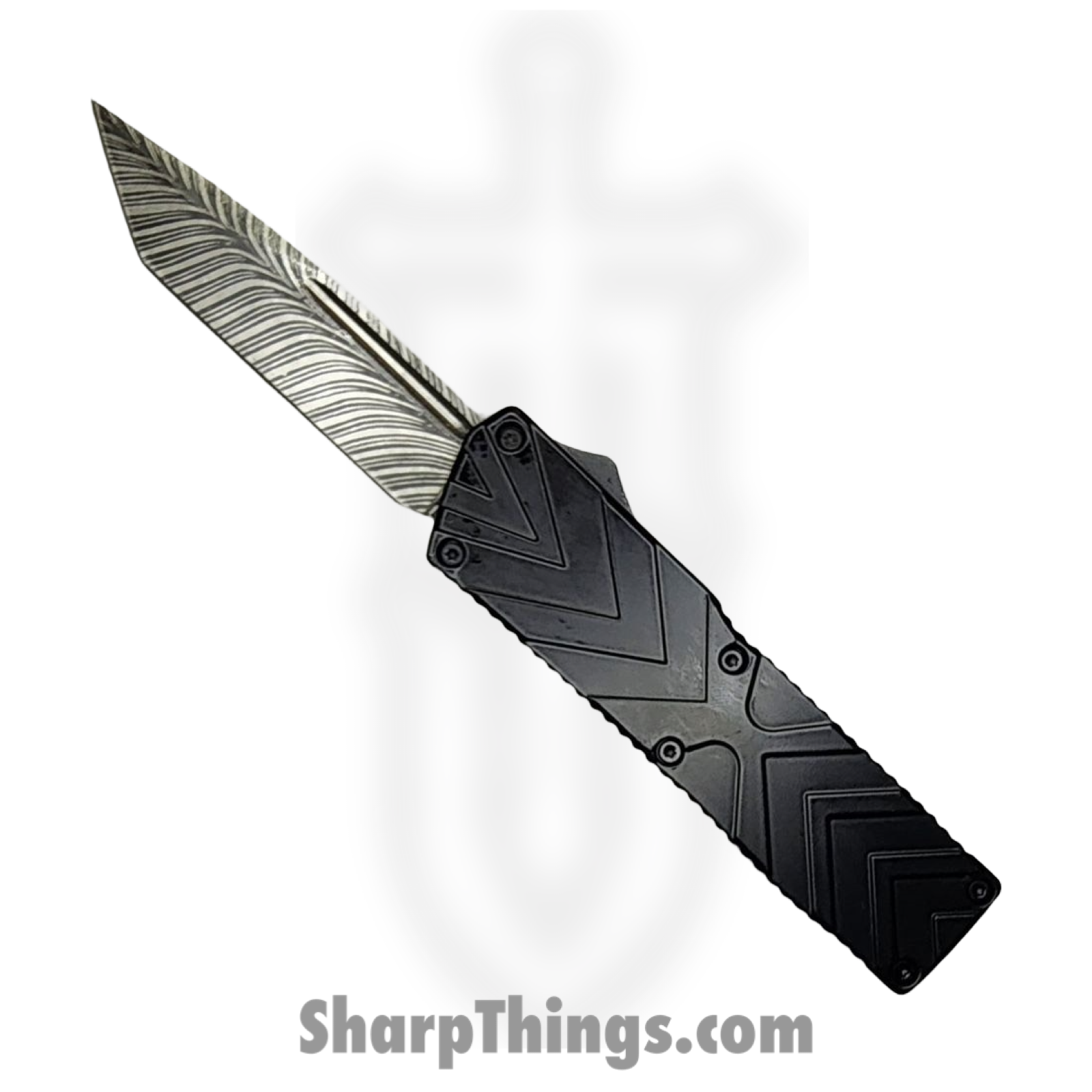 VOC - OTF208 - Medium - OTF Auto - 440 SS Coated Tanto - Aluminum - Black