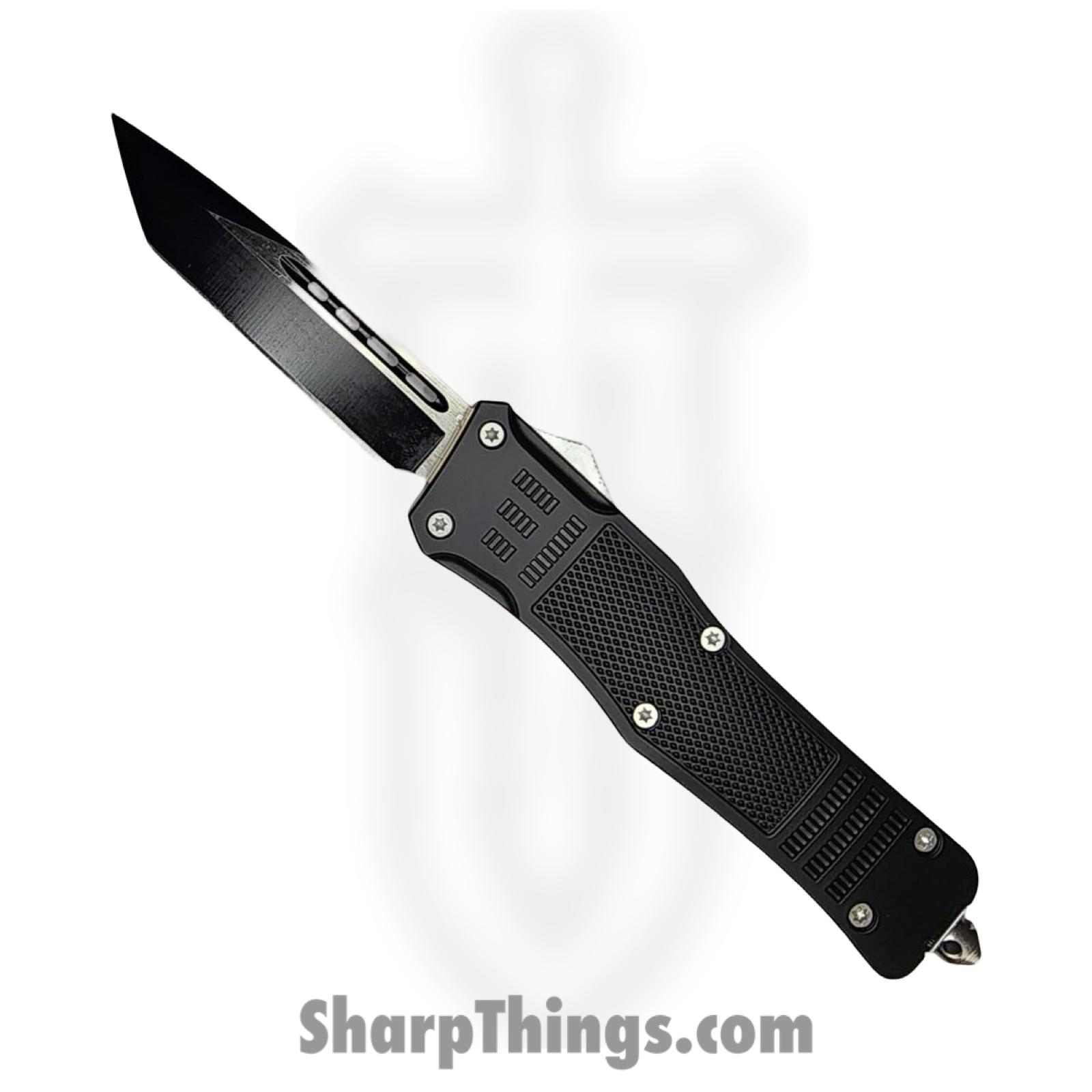 VOC - OTF612 - Large - OTF Auto - 440 SS Two Tone Tanto - Aluminum - Black