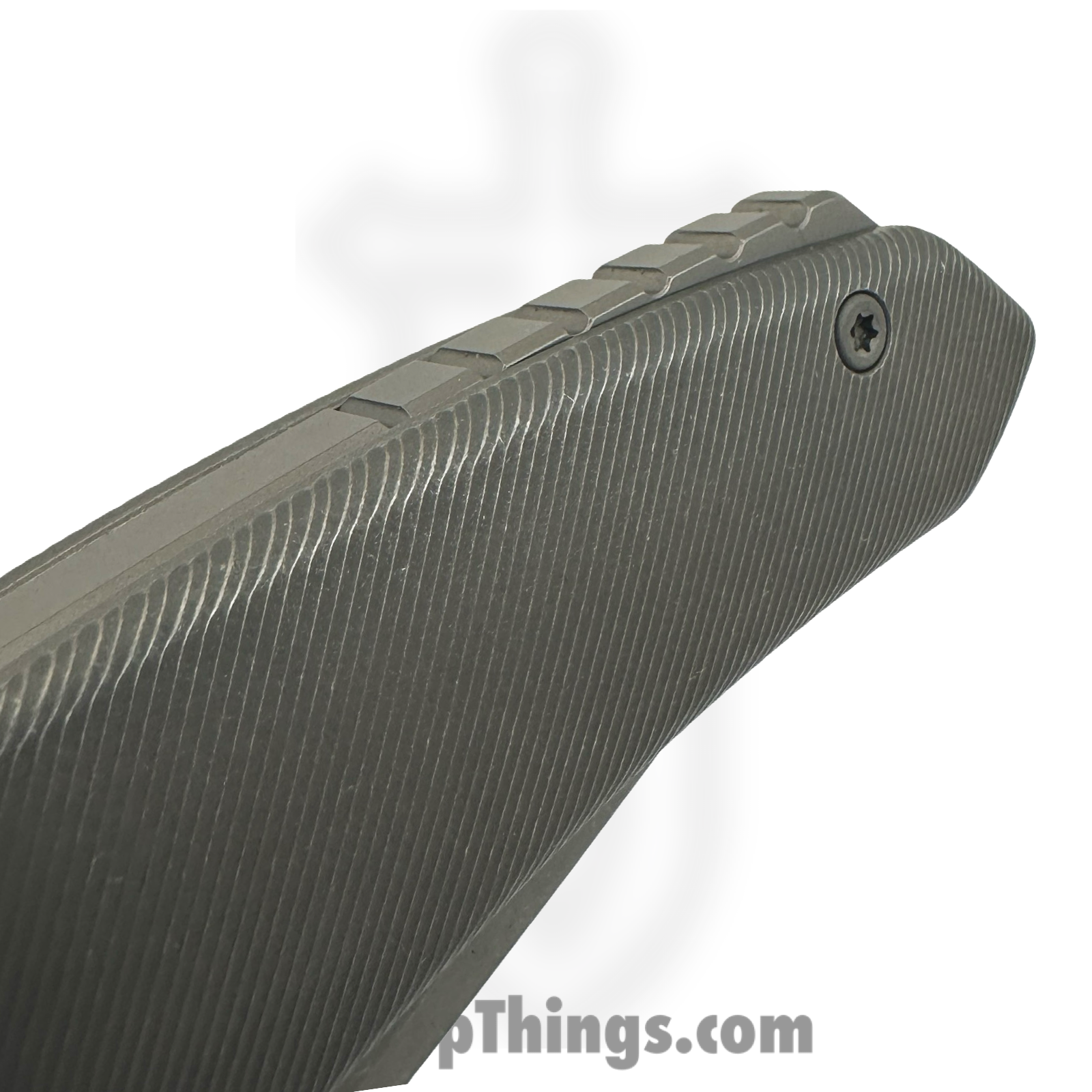 Poikilo Blade - PBTS1DSW - Tero S1 - Folding Knife - Bohler M398 Dark Stonewash Tanto - Titanium - Natural - Image 5
