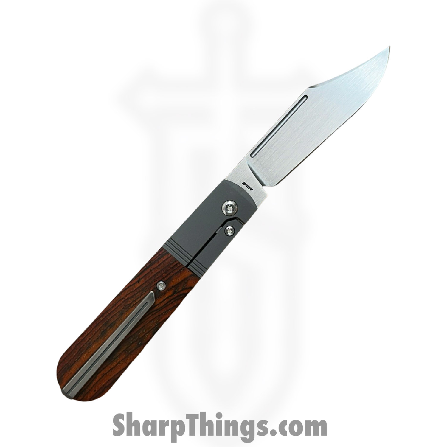 Jack Wolf Knives - PRIMO-01-ROSEWOOD - Primo Jack - Folding Knife - S90V Satin Clip Point - Rosewood - Natural - Image 2
