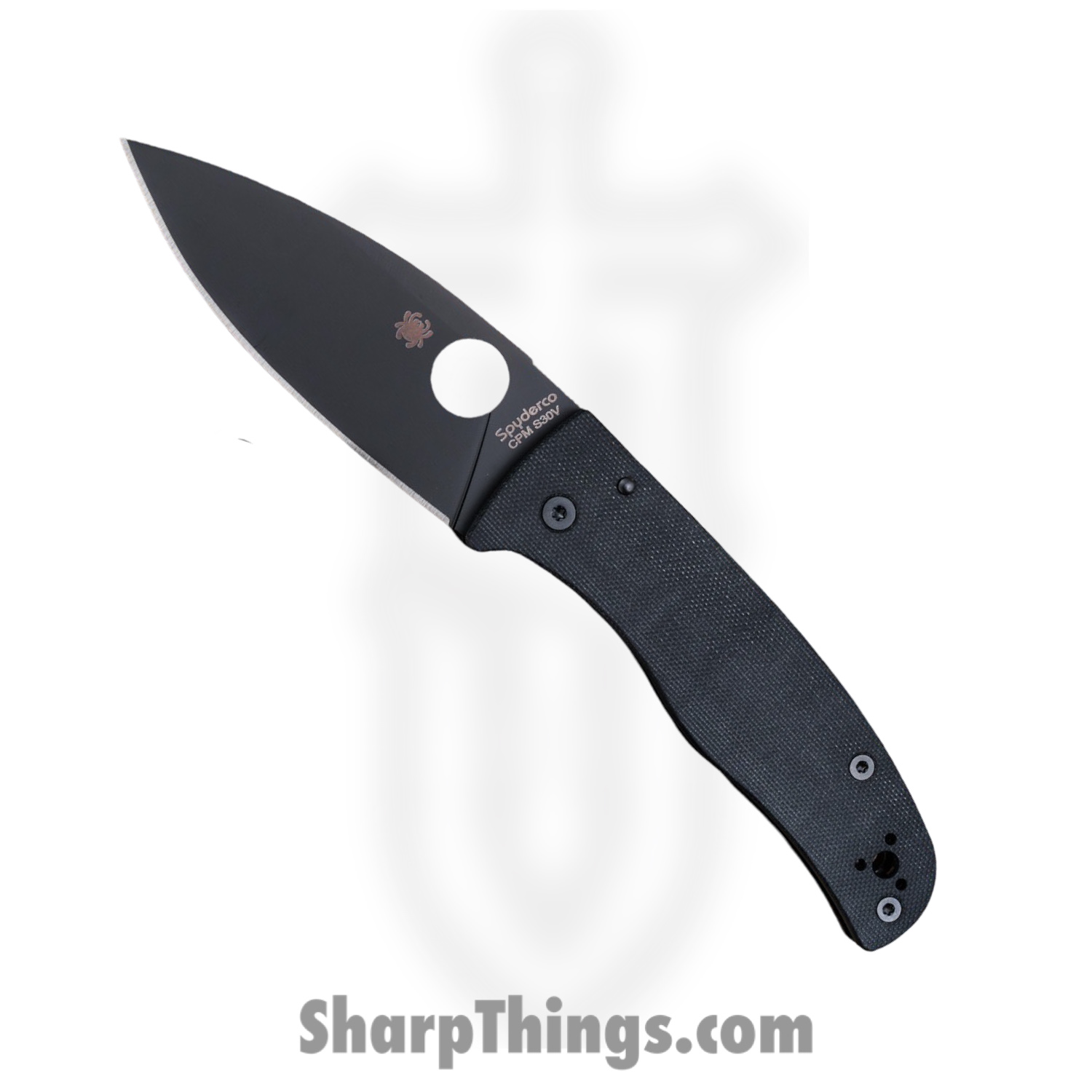 Spyderco - SC263GPBK - Bodacious - Folding Knife - CPM S30V Coated Drop Point - G10 - Black
