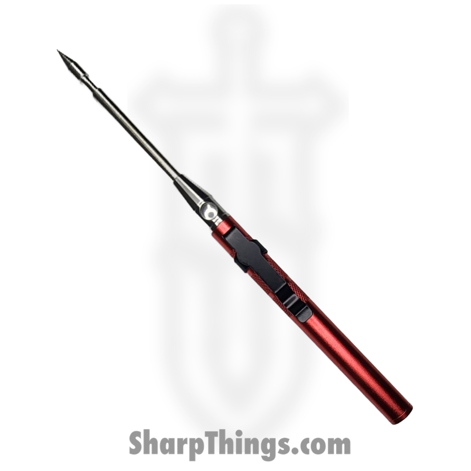 VOC - SP-RD - Spike - OTF Auto - 440 SS Stonewash Spike - Aluminum - Red