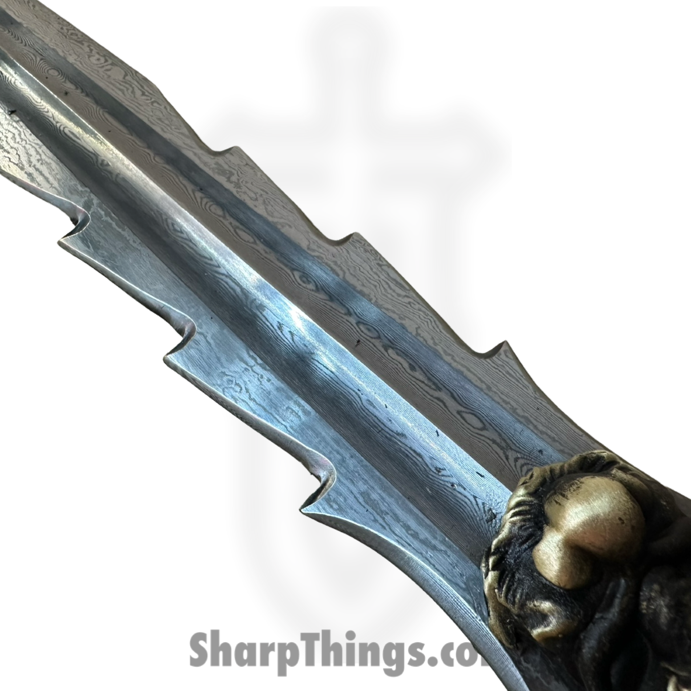 SBC - SPEAR0125 - Dragon Spear - Fixed Blade Knife - Damascus Spear Point - Steel - Black - Image 2