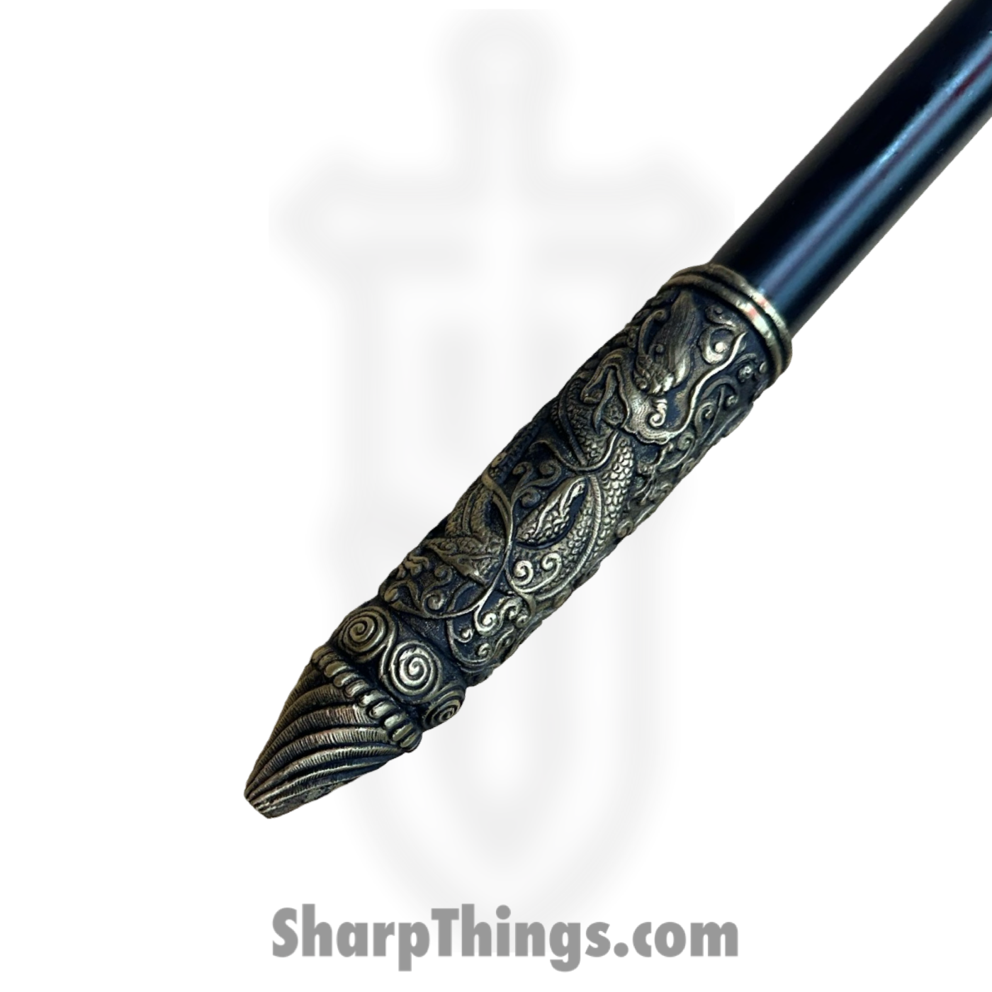 SBC - SPEAR0125 - Dragon Spear - Fixed Blade Knife - Damascus Spear Point - Steel - Black - Image 8