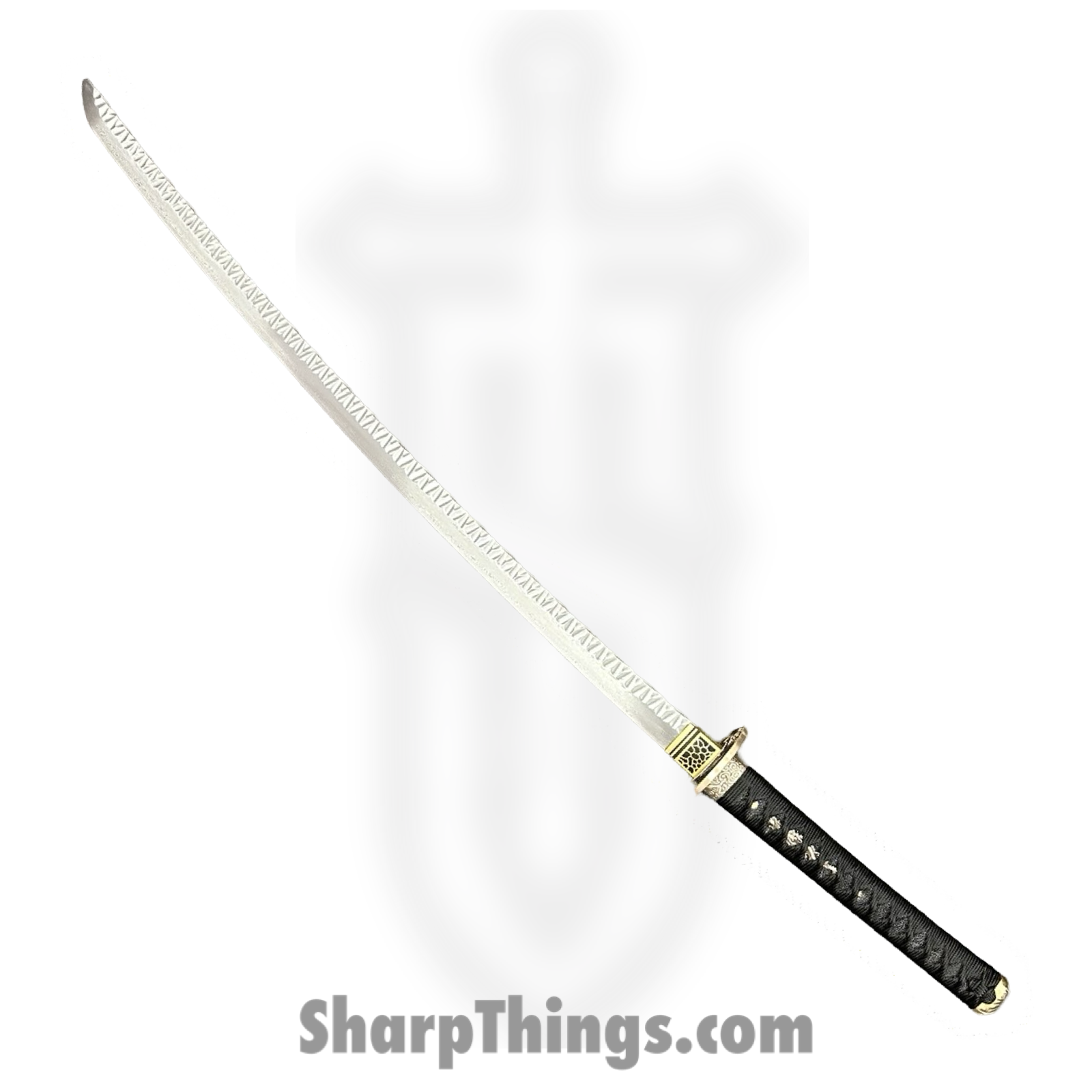 SBC - SPINE0125 - Sharp Spine of Dragon - Fixed Blade Knife - Damascus Polished Katana - Cord Wrapped - Black Red