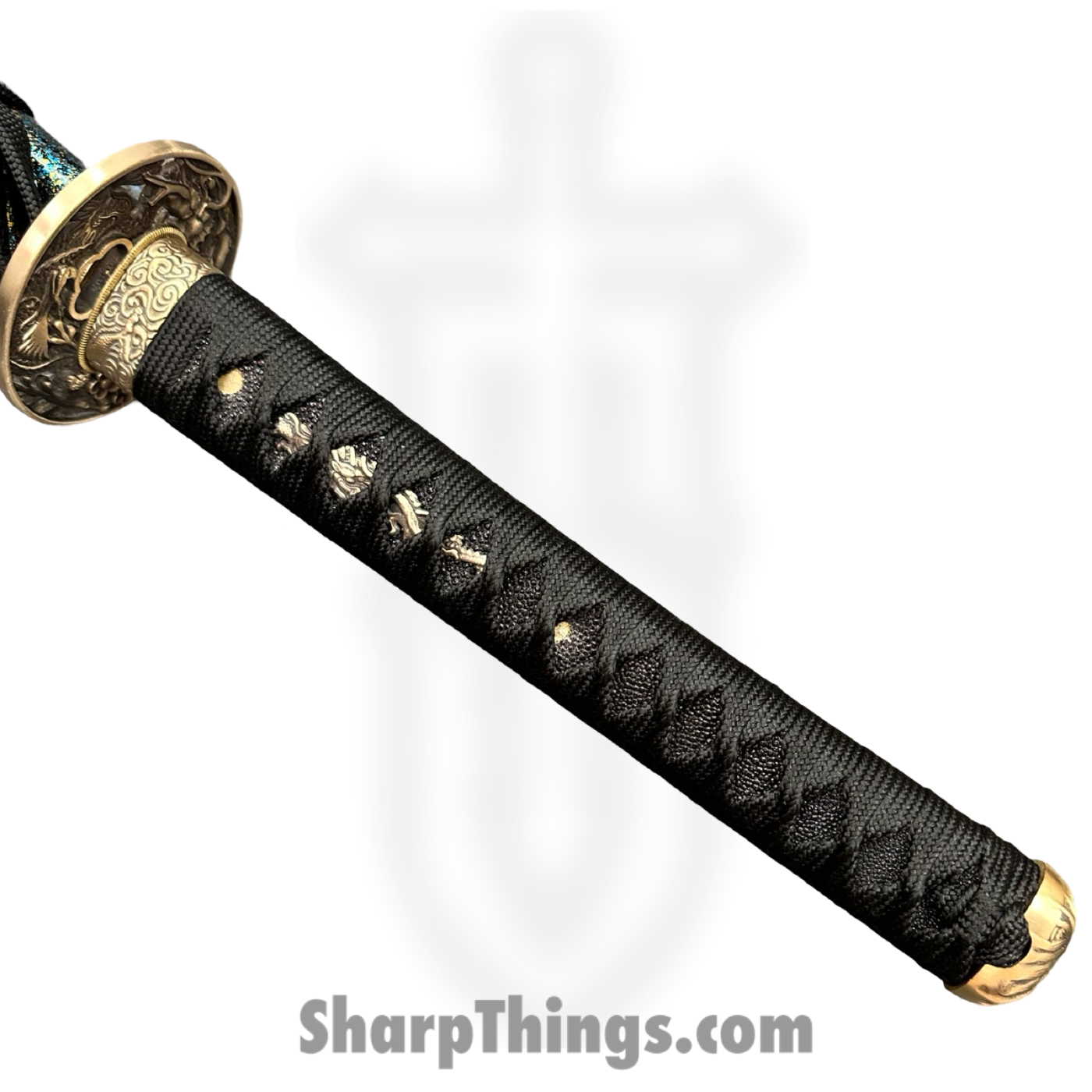 SBC - SPINE0125 - Sharp Spine of Dragon - Fixed Blade Knife - Damascus Polished Katana - Cord Wrapped - Black Red - Image 8