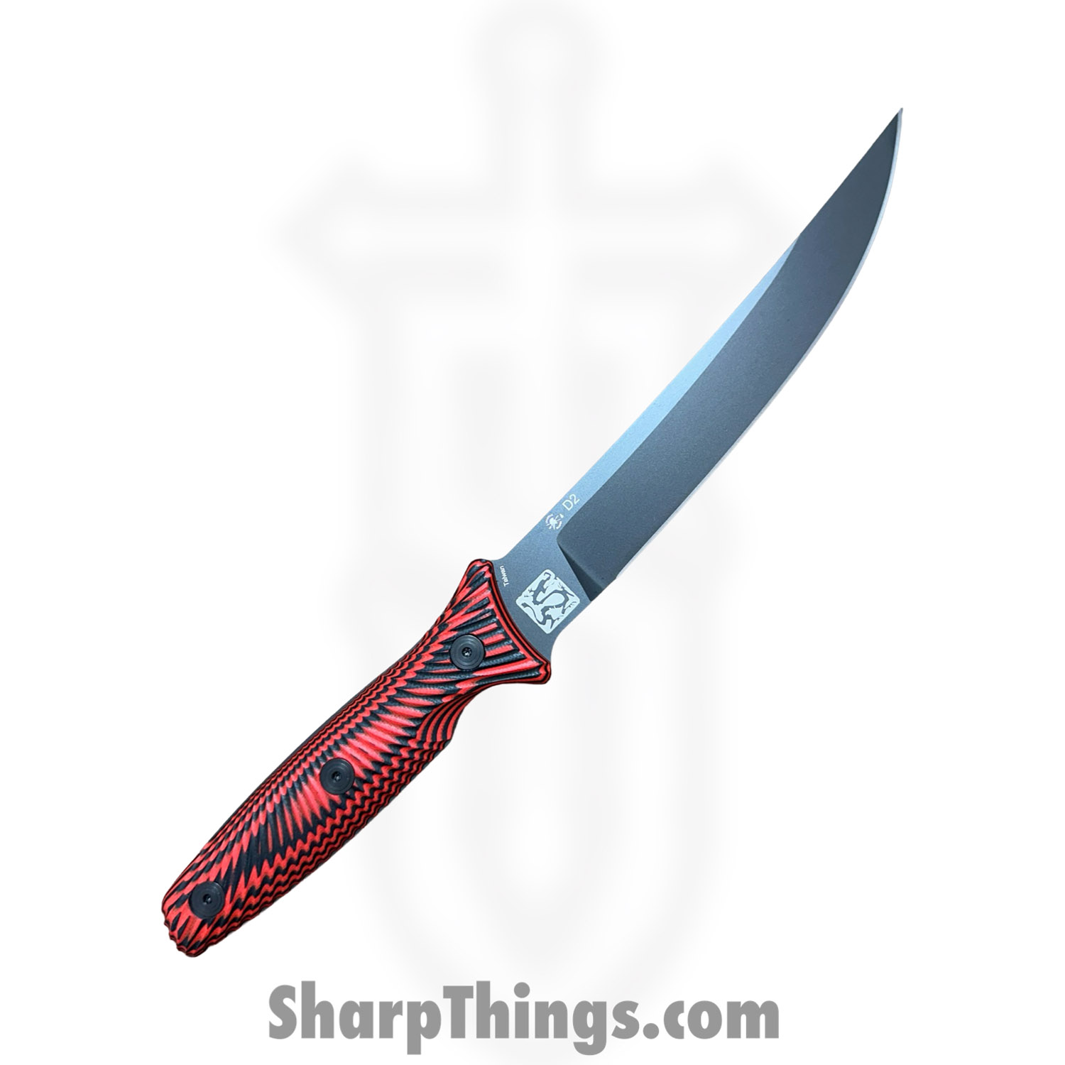 Spartan Blades - SBBL4BKRD - RONIN TORII - Fixed Blade Knife - D2 Coated Trailing Point - G10 - Black Red - Image 2