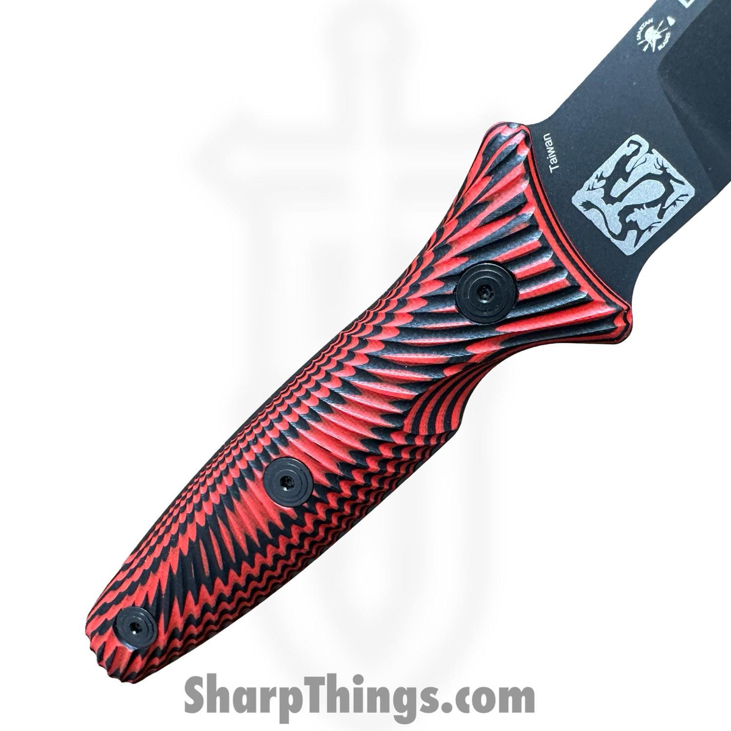 Spartan Blades - SBBL4BKRD - RONIN TORII - Fixed Blade Knife - D2 Coated Trailing Point - G10 - Black Red - Image 7