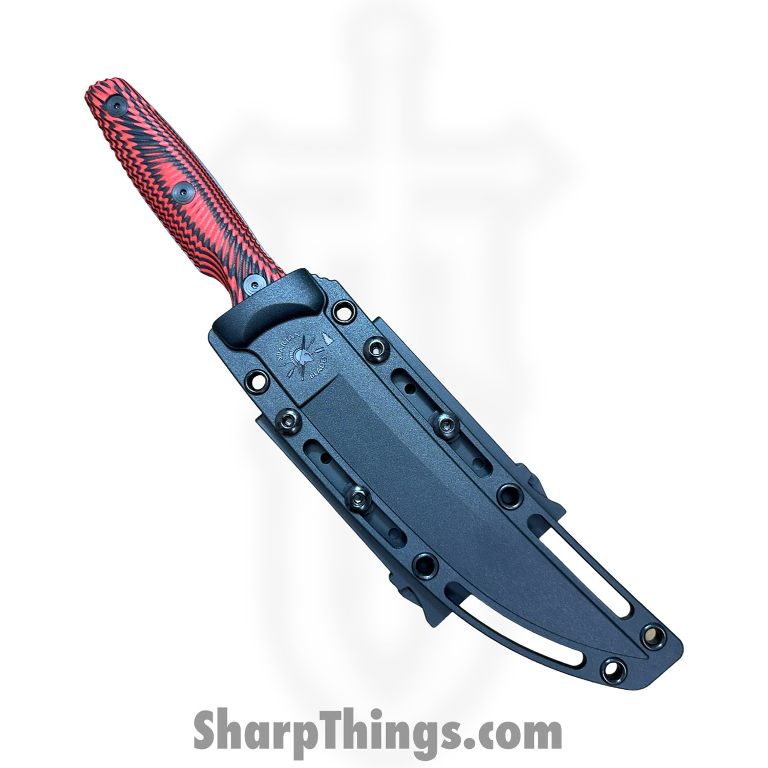Spartan Blades - SBBL4BKRD - RONIN TORII - Fixed Blade Knife - D2 Coated Trailing Point - G10 - Black Red - Image 4