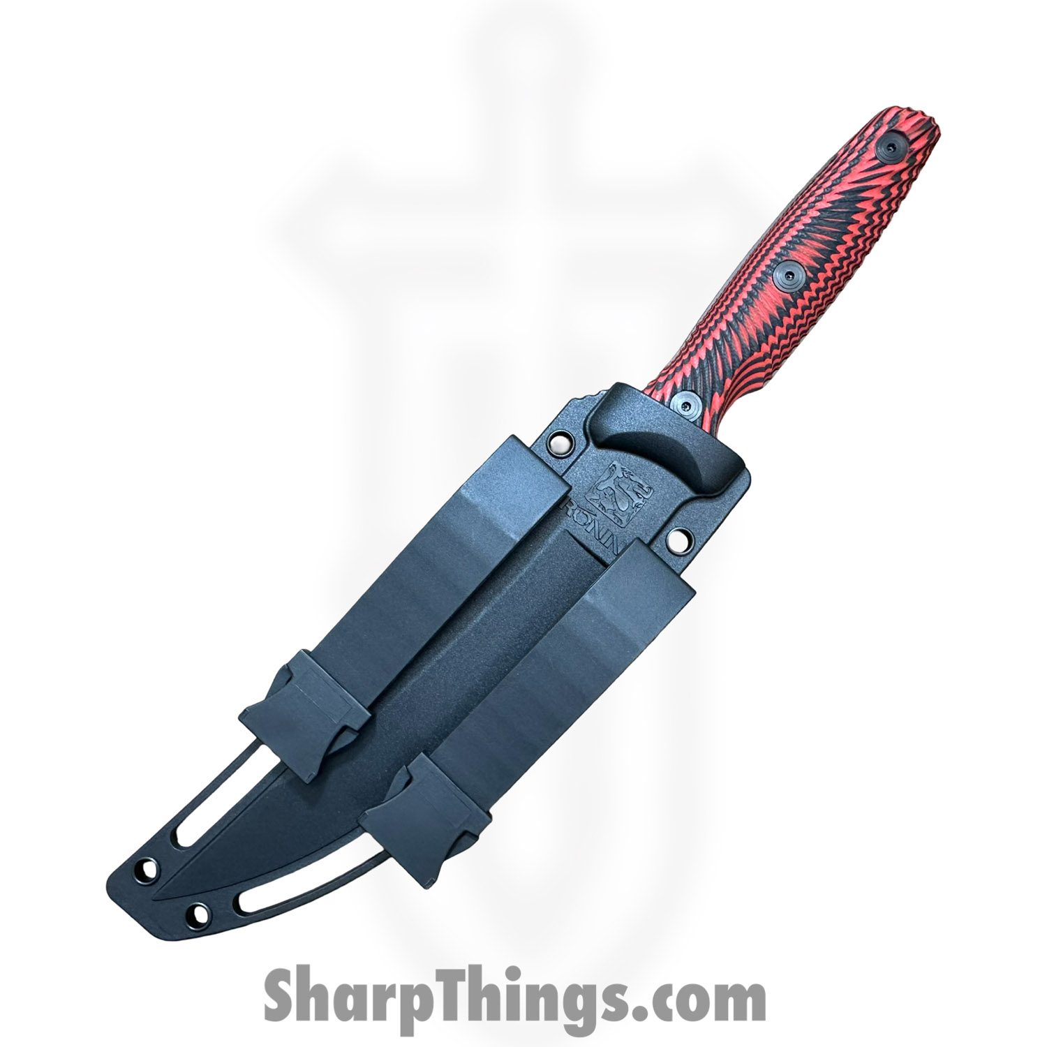 Spartan Blades - SBBL4BKRD - RONIN TORII - Fixed Blade Knife - D2 Coated Trailing Point - G10 - Black Red - Image 3