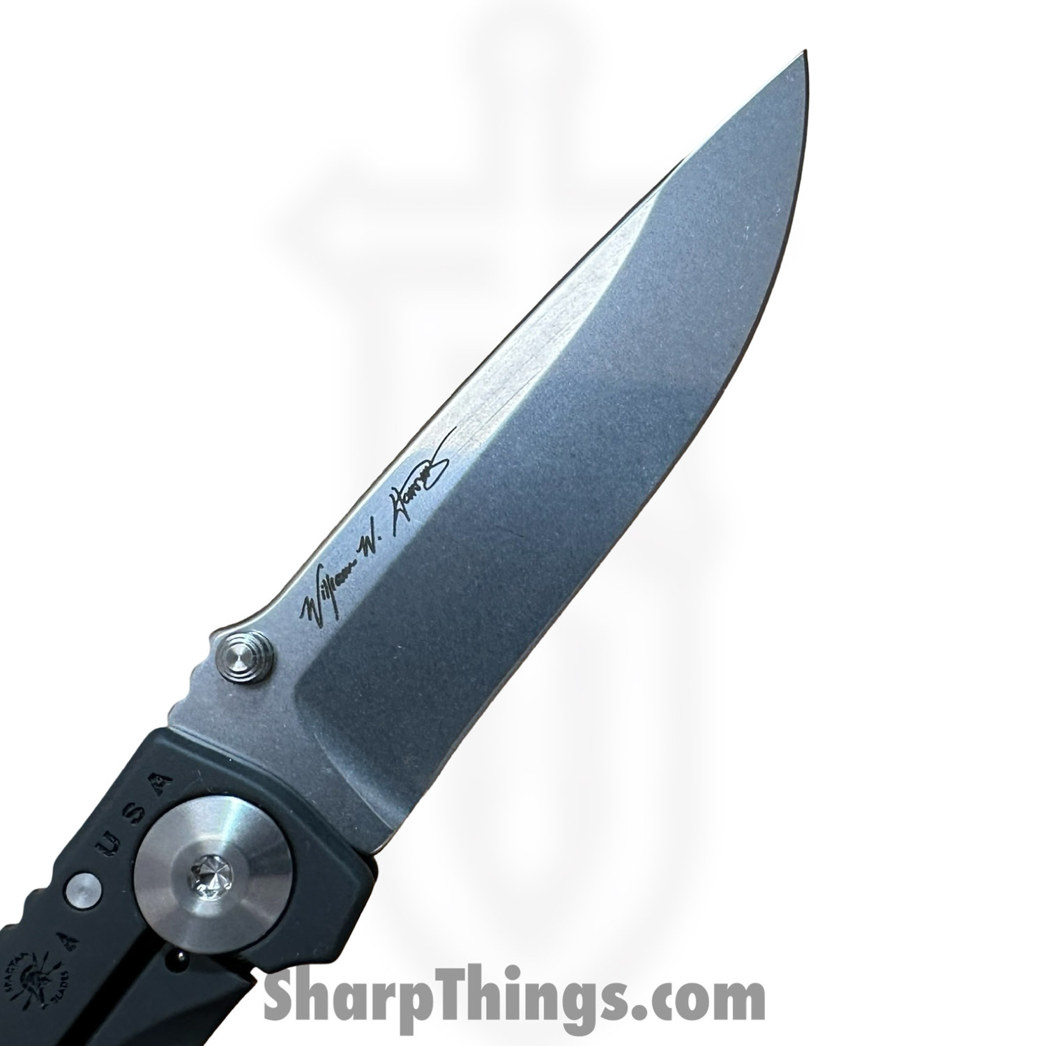 Spartan Blades - SF10CUSPVD - Harsey Folder 3.25 - Folding Knife - CPM S45VN Stonewash Drop Point - Titanium - Black - Image 6