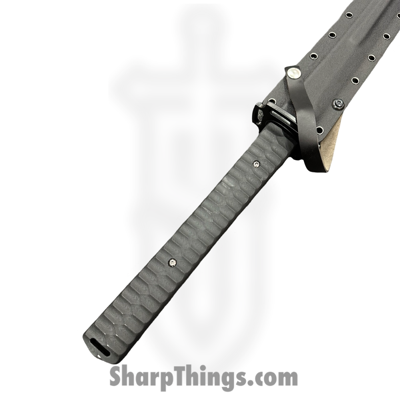 SBC - TACKAT0125 - Star Commander Tactical - Fixed Blade Knife - 1095 HC Satin Katana - Kydex - Black - Image 6