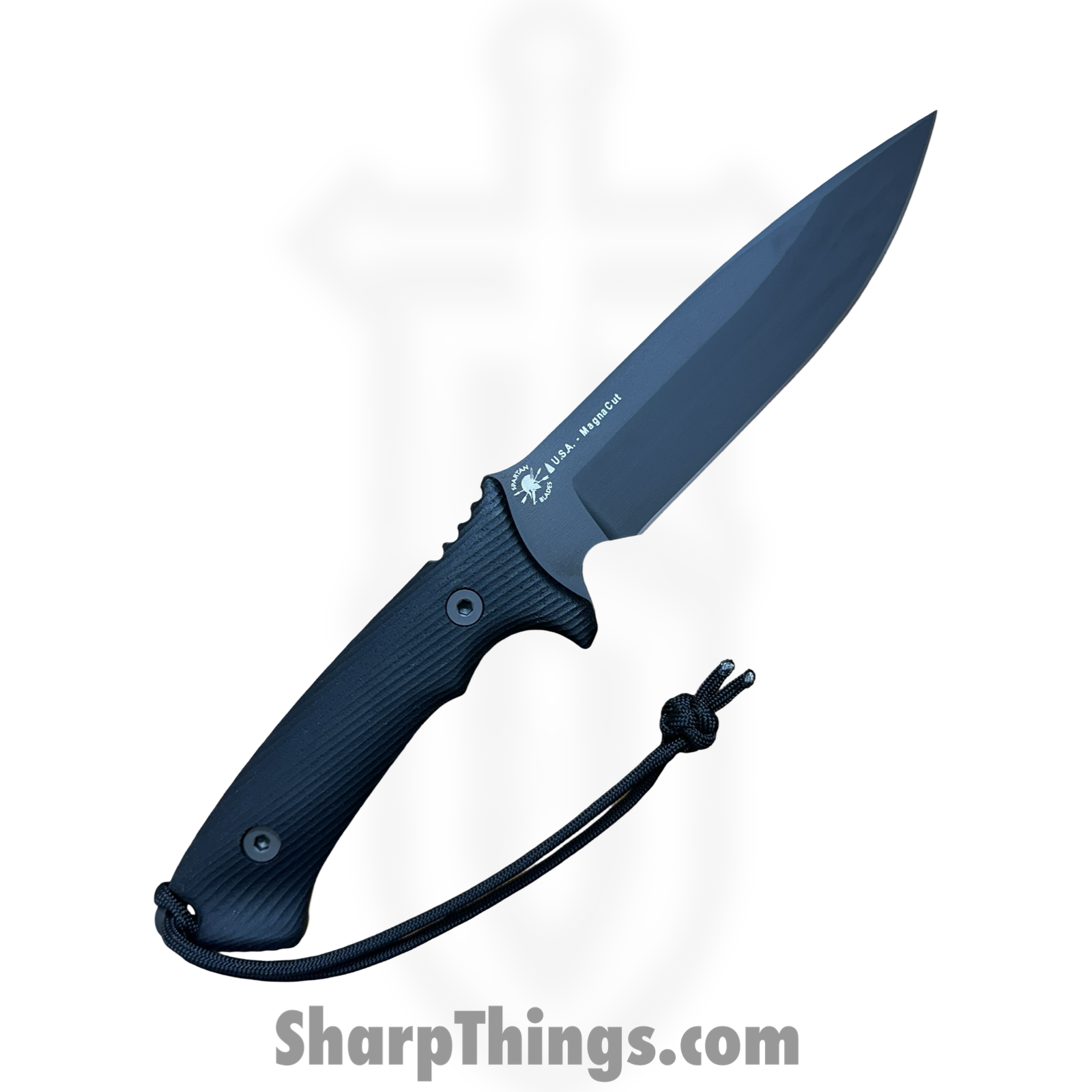 Spartan Blades - SB19BKBKKYBK - Harsey Difensa - Fixed Blade Knife - CPM MagnaCut Coated Spear Point - Canvas Micarta - Black - Image 2