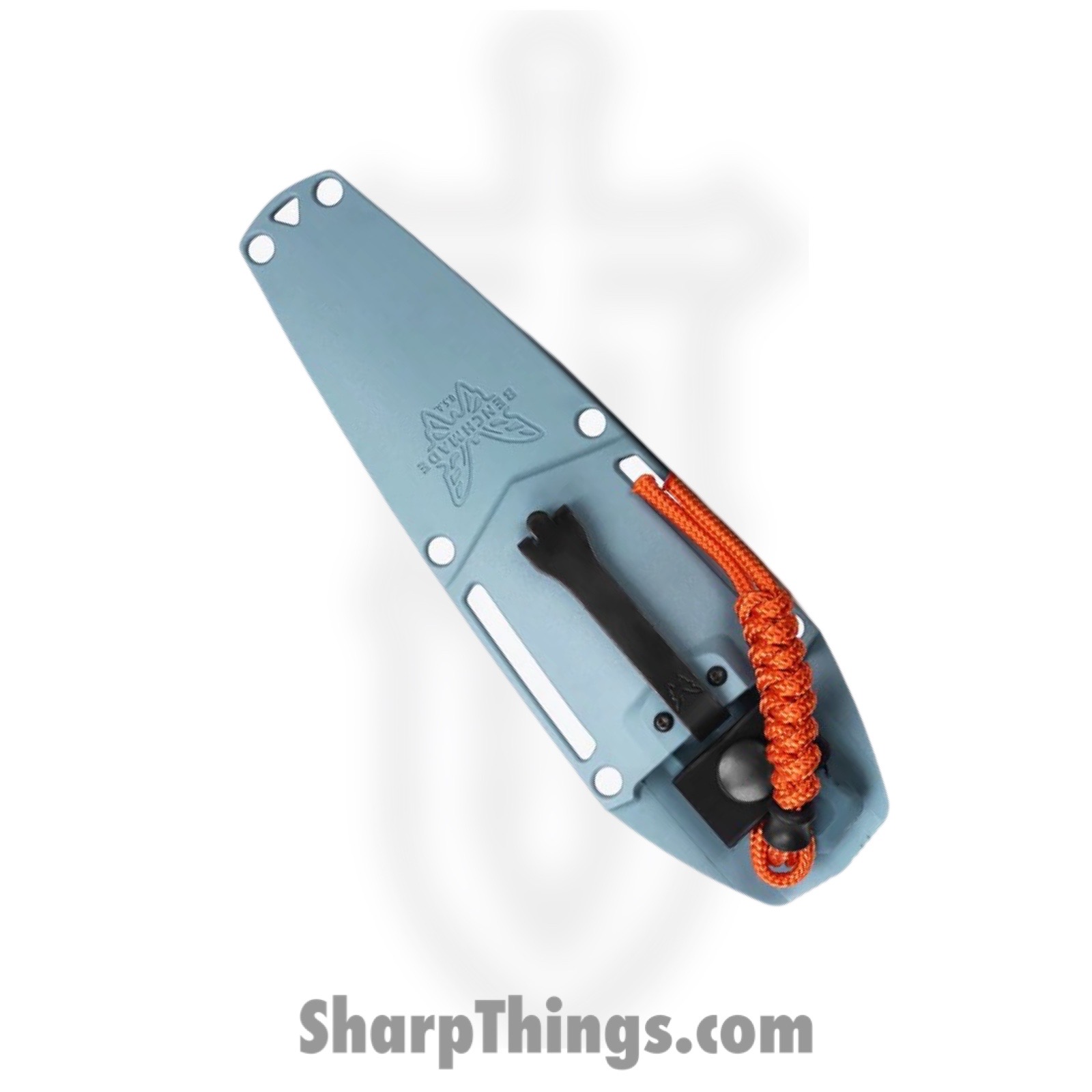 Benchmade - 18050S - Intersect - Fixed Blade Knife - CPM MagnaCut Stonewash Drop Point P/S - Santoprene - Depth Blue - Image 3