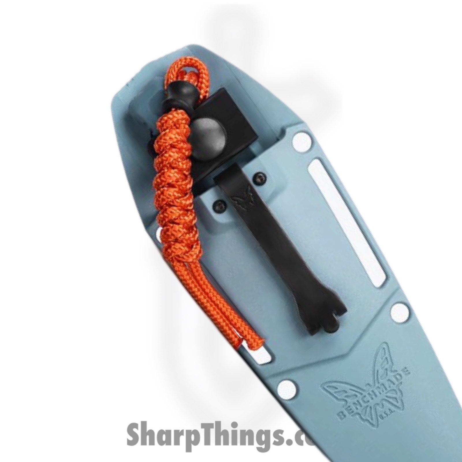 Benchmade - 18050S - Intersect - Fixed Blade Knife - CPM MagnaCut Stonewash Drop Point P/S - Santoprene - Depth Blue - Image 4