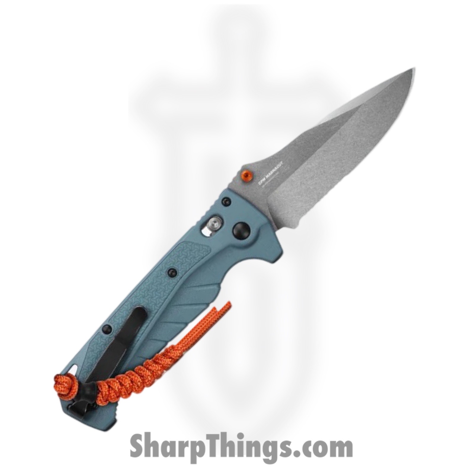 Benchmade - 18060S - Adira - Folding Knife - CPM MagnaCut Stonewash Drop Point P/S - Grivory - Depth Blue - Image 2