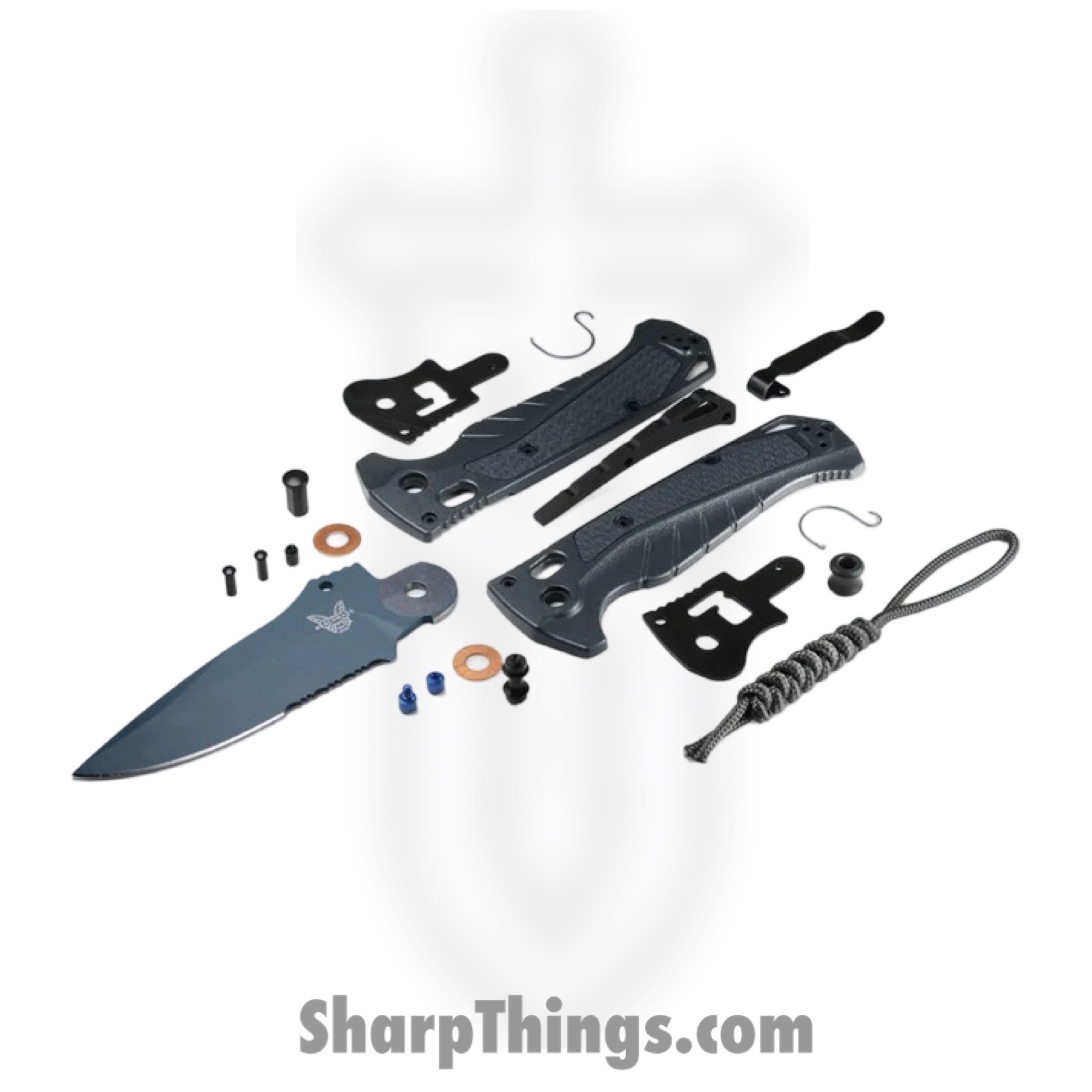 Benchmade - 18060S - Adira - Folding Knife - CPM MagnaCut Stonewash Drop Point P/S - Grivory - Depth Blue - Image 5