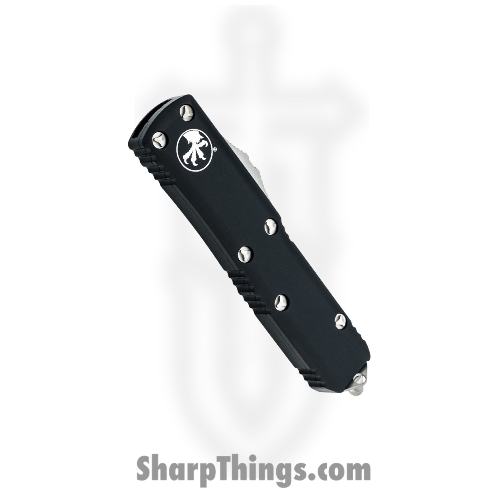 Microtech - 231-11 - UTX-85 - OTF Auto - M390, 204P, Elmax, or XHP Stonewash Drop Point P/S - Aluminum - Black - Image 3