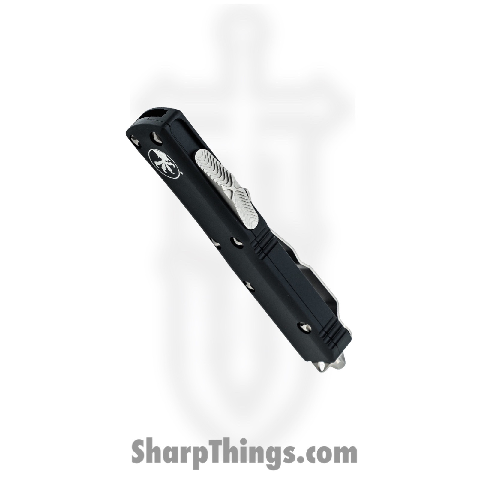 Microtech - 231-11 - UTX-85 - OTF Auto - M390, 204P, Elmax, or XHP Stonewash Drop Point P/S - Aluminum - Black - Image 5