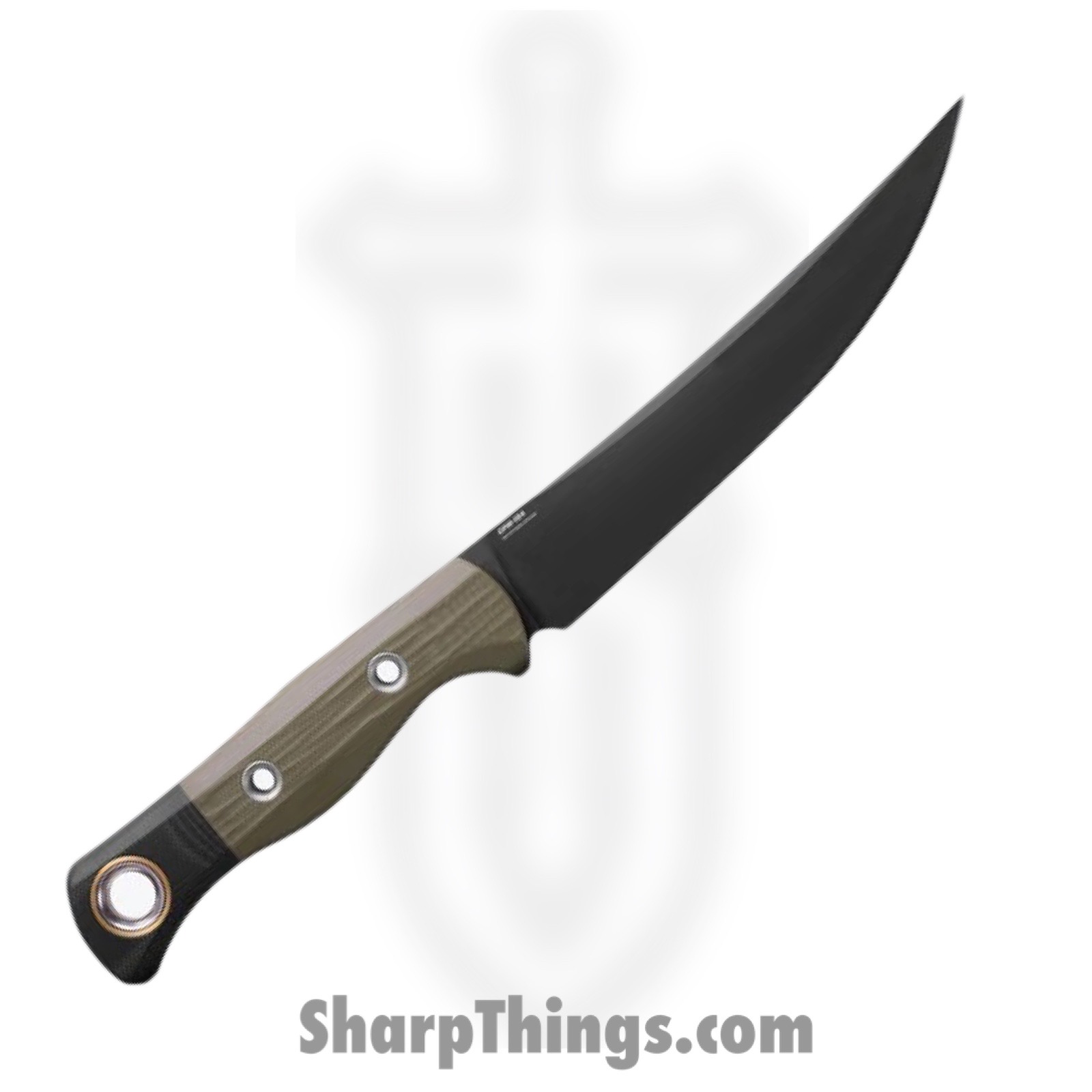 Benchmade - 4050BK-01 - Meatcrafter 6" - Fixed Blade Knife - CPM 154 Coated Trailing Point - G10 - OD Green Black - Image 2