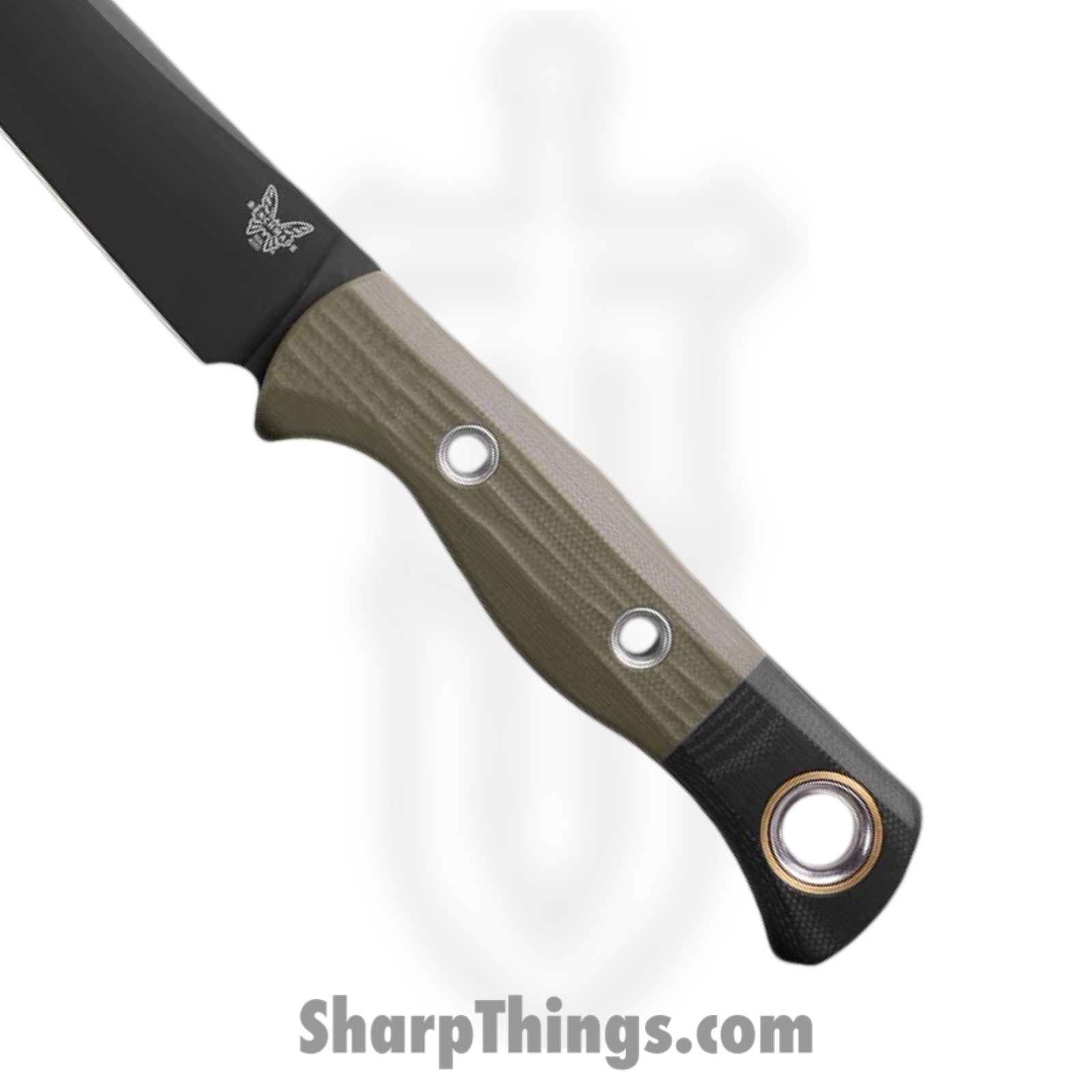 Benchmade - 4050BK-01 - Meatcrafter 6" - Fixed Blade Knife - CPM 154 Coated Trailing Point - G10 - OD Green Black - Image 3