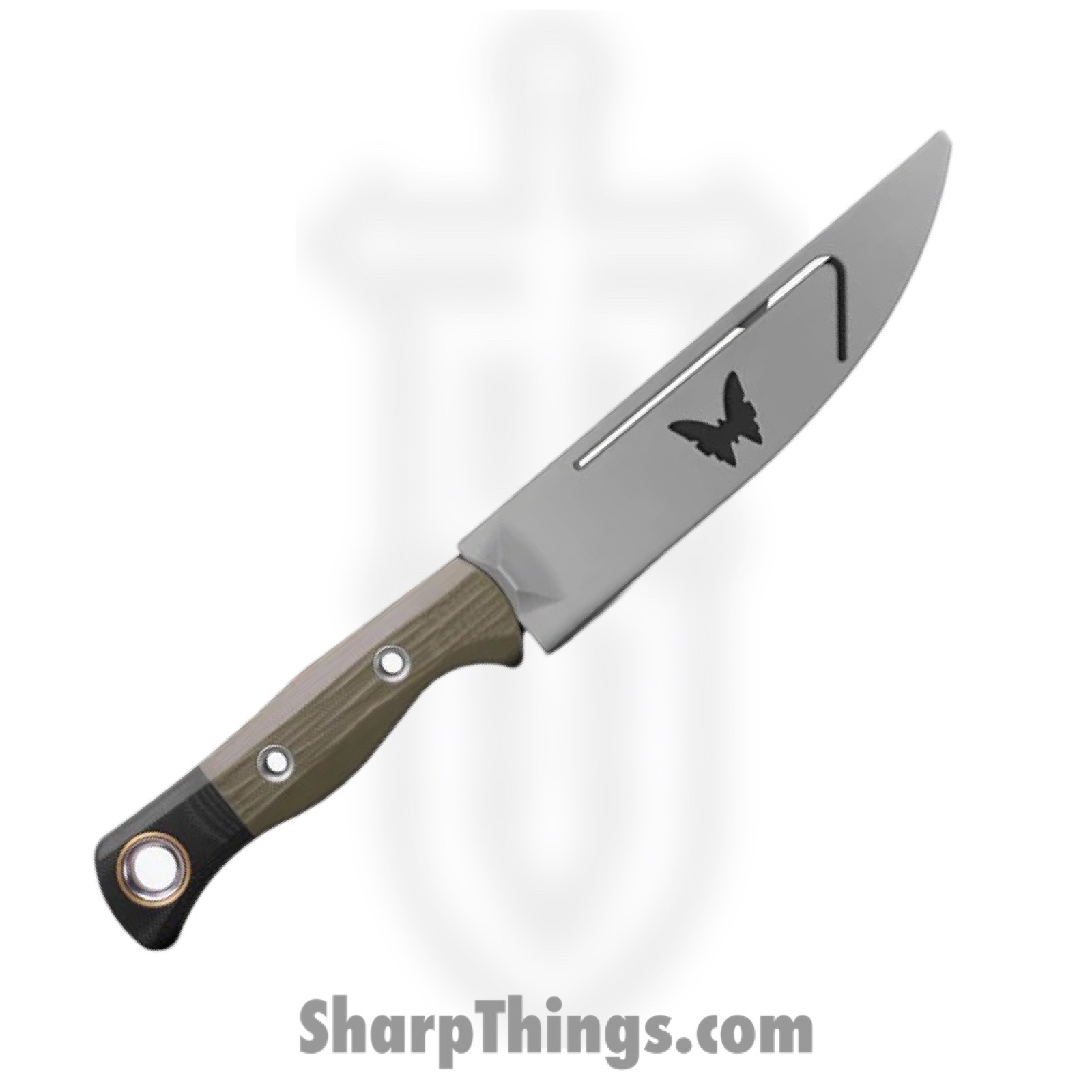 Benchmade - 4050BK-01 - Meatcrafter 6" - Fixed Blade Knife - CPM 154 Coated Trailing Point - G10 - OD Green Black - Image 4