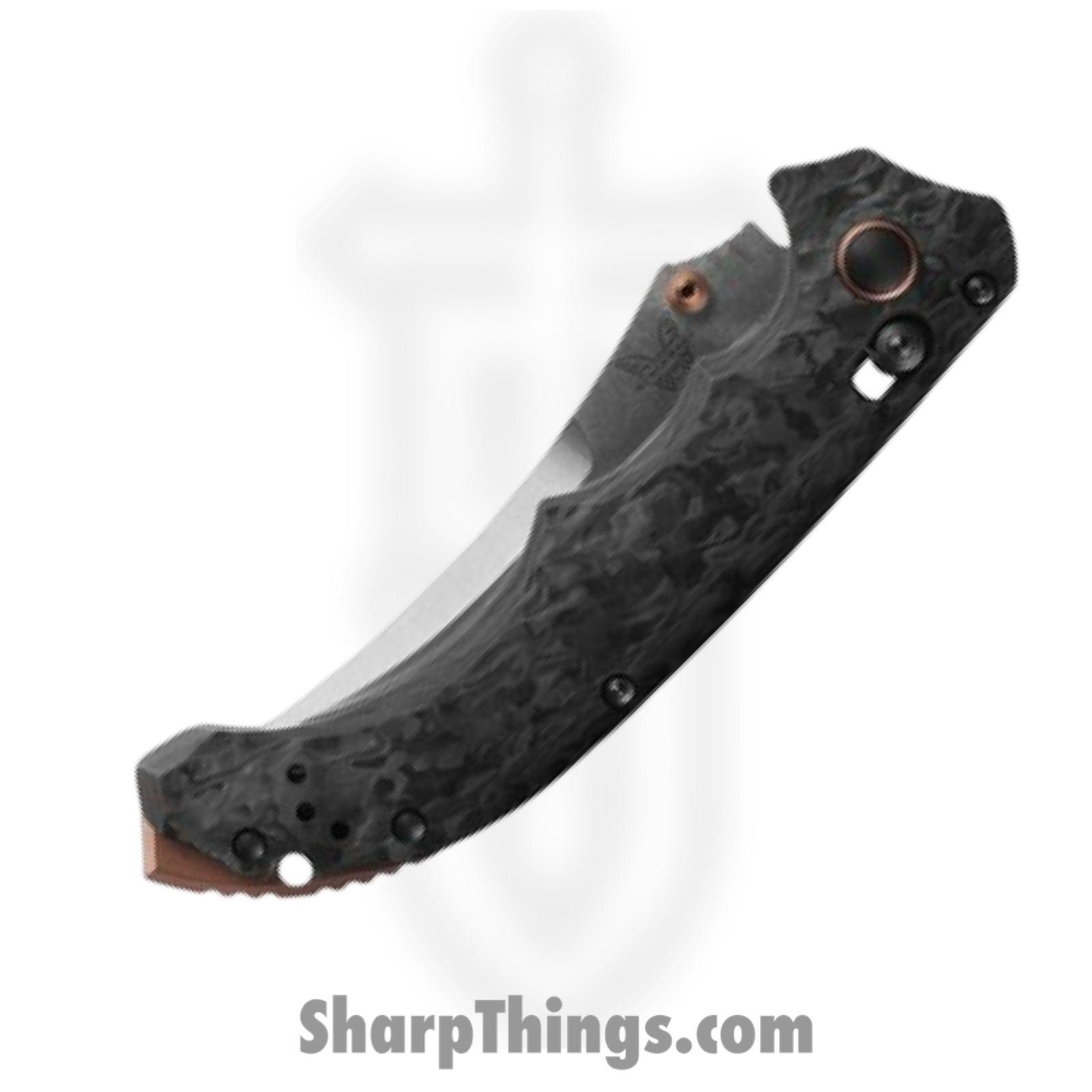 Benchmade - 865-02 - Mini Bedlam - Folding Knife - CPM S90V Coated Scimitar - Carbon Fiber - Black - Image 3