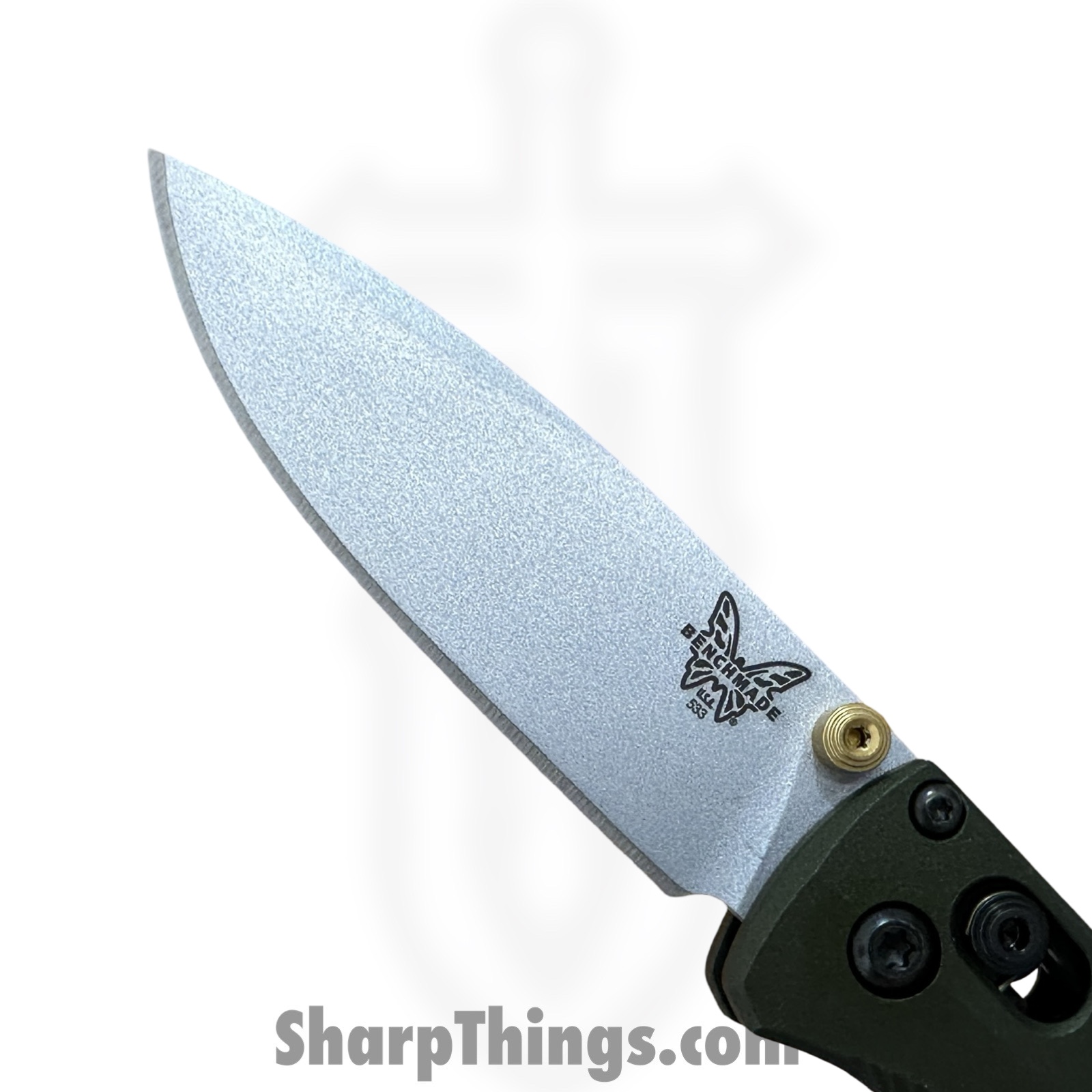 Benchmade - 533SL-10 - Seasonal Mini Bugout - Folding Knife - CPM S90V Coated Drop Point - Aluminum - Woodland Green - Image 9