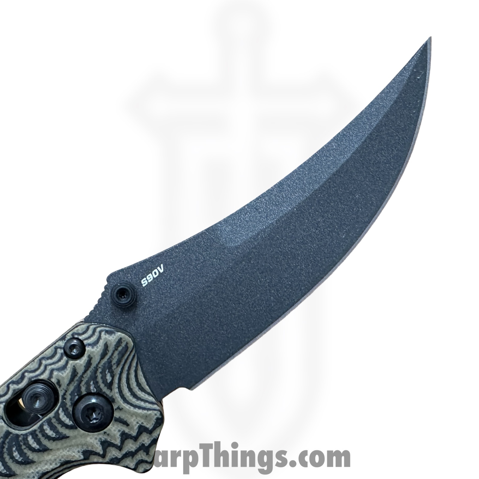 Benchmade - 865BK-01 - Mini Bedlam - Folding Knife - CPM S90V Coated Scimitar - G10 - Coyote/Black/OD Green - Image 10