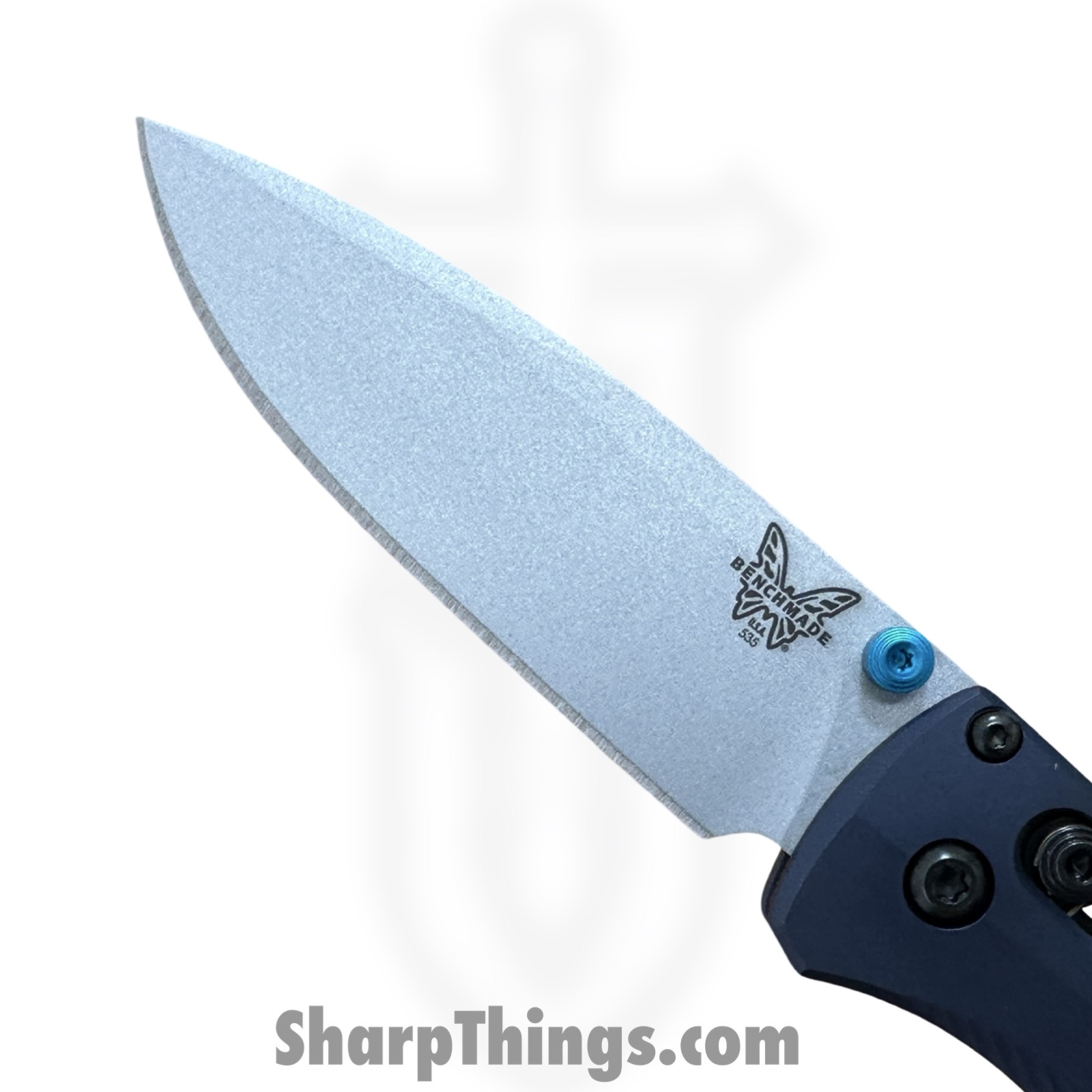 Benchmade - 535SL-13 - Seasonal Bugout - Folding Knife - CPM S90V Coated Drop Point - Aluminum - Crater Blue - Image 7