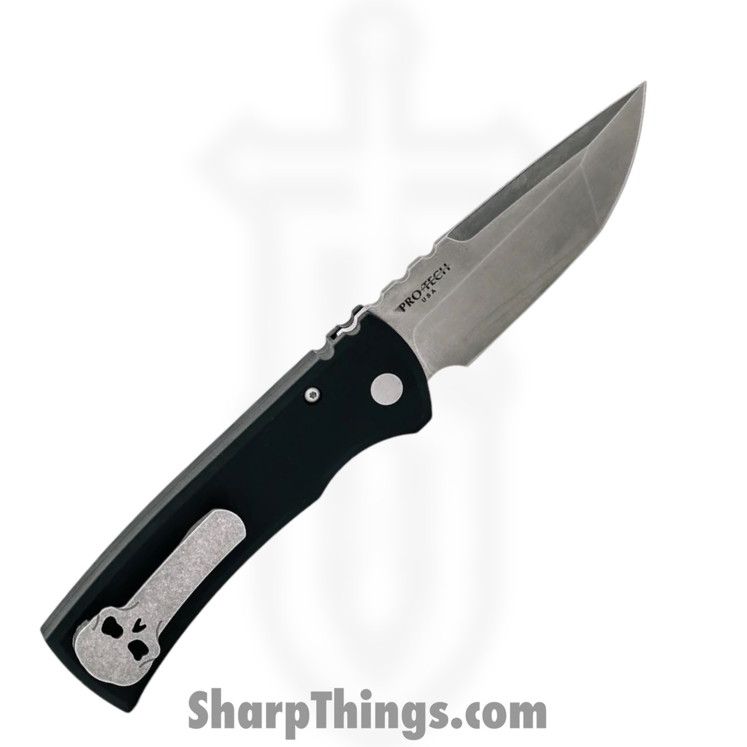Chaves Knives - CK-1A10-2B3F-12D5 - Redencion 229 Auto - Automatic Knife - S35VN Stonewash Tanto - Aluminum - Blue - Image 2