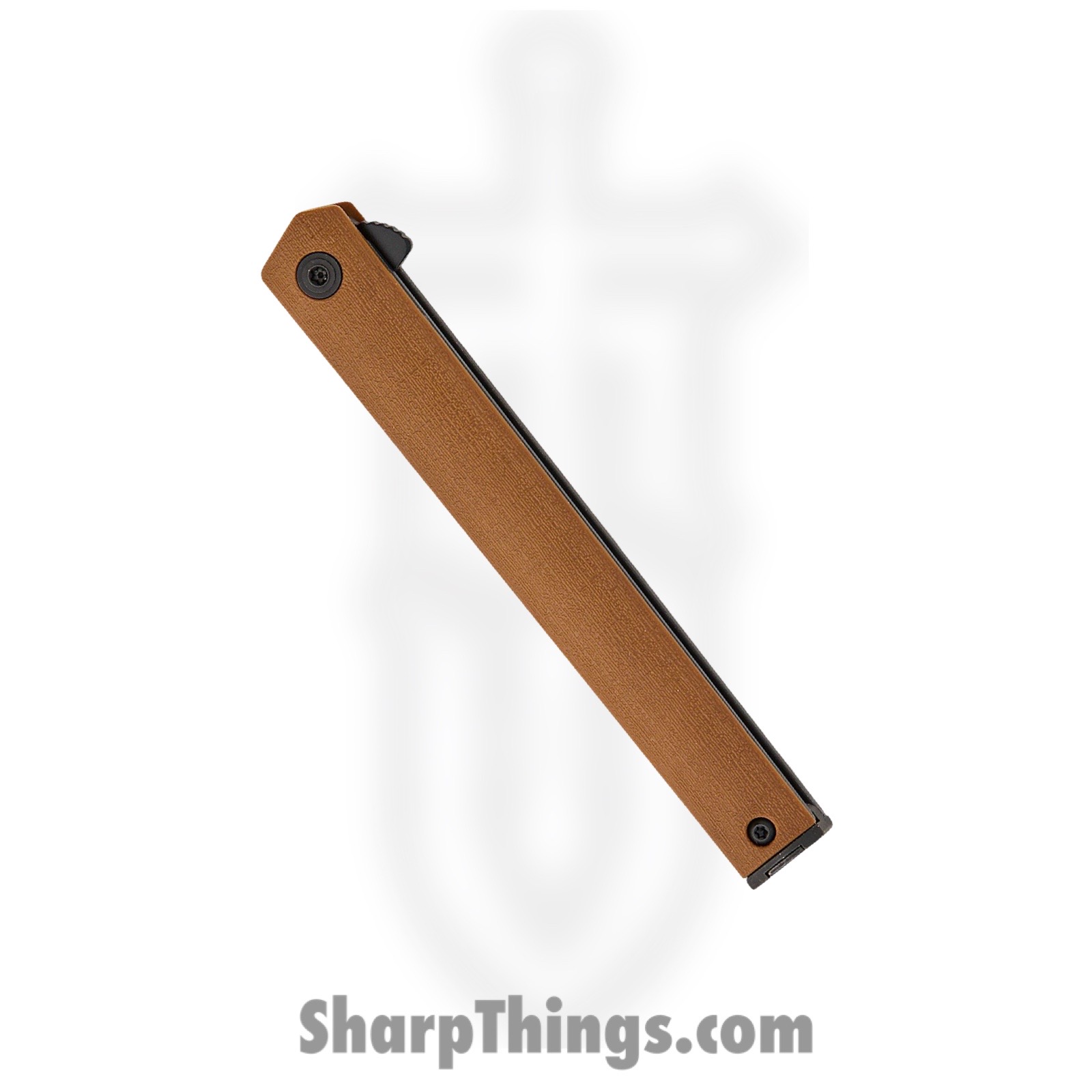 CRKT - CR7097DK - CEO Gentleman's Flipper - Folding Knife - AUS-8 Coated Drop Point - GRN - Tan - Image 3