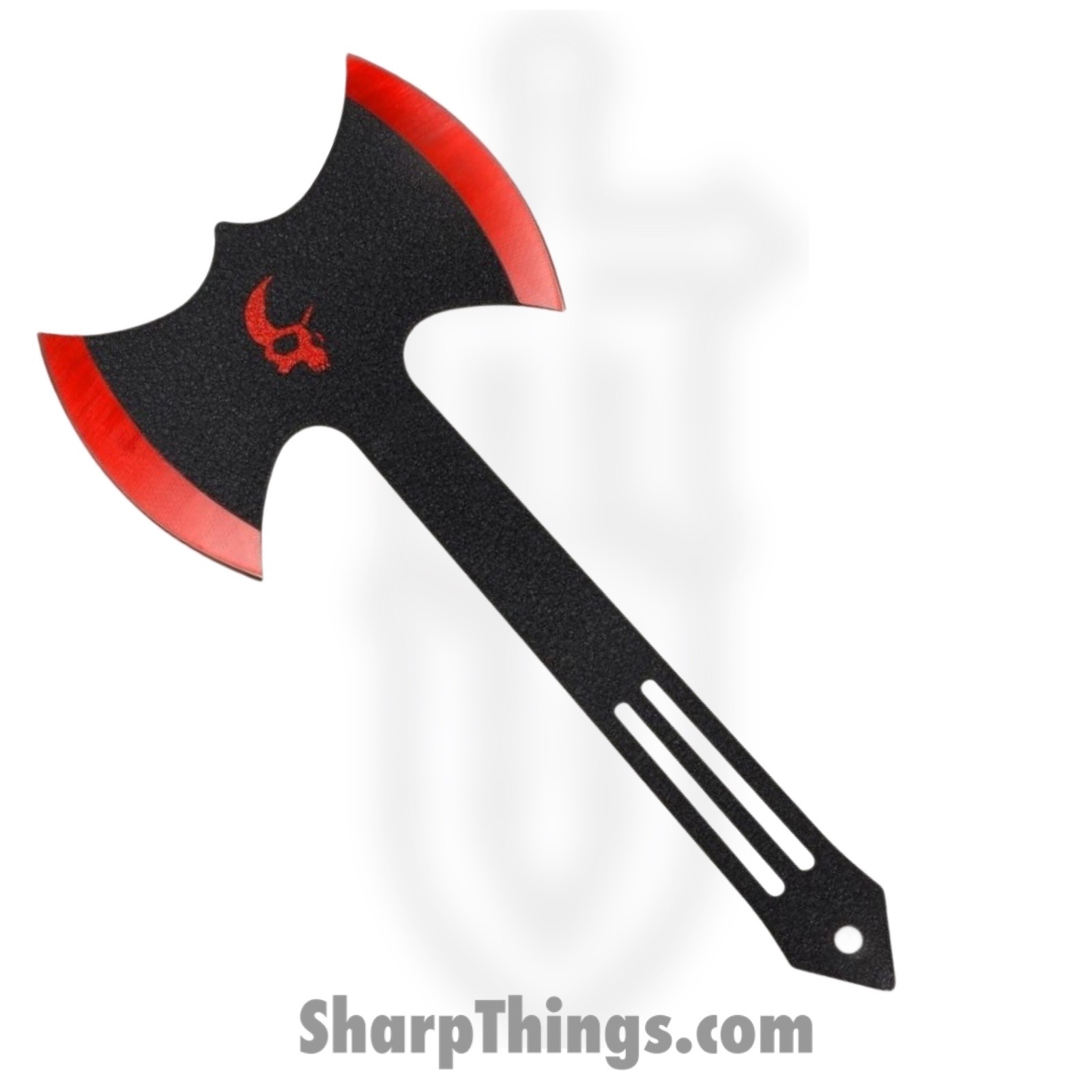 Razor Tactical - 9072RD - Skull Axe - Axe - 440 SS Two Tone - Stainless - Black Red