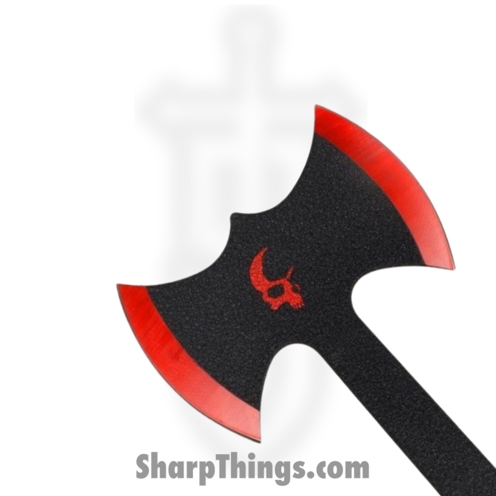 Razor Tactical - 9072RD - Skull Axe - Axe - 440 SS Two Tone - Stainless - Black Red - Image 2
