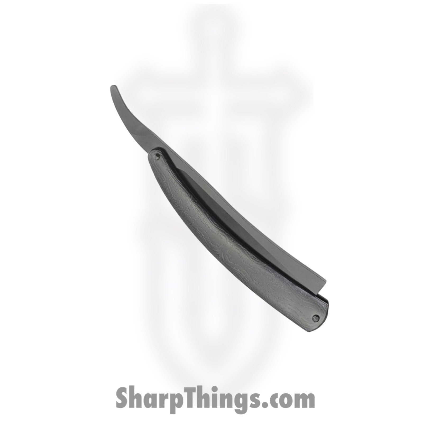 Razor Tactical - RT-7370BK - 7.25" Straight Razor - Folding Knife - Stainless Coated - Metal - Black - Image 2