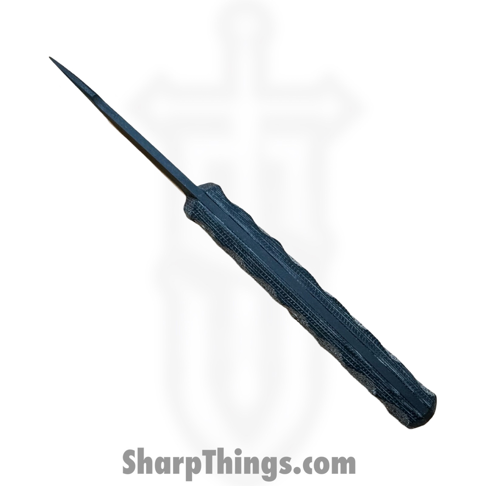 Half Face Blades - HFBBHMIBKTI - Beef Harpoon - Fixed Blade Knife - S45VN Coated Harpoon - Canvas Micarta Ti - Black - Image 3