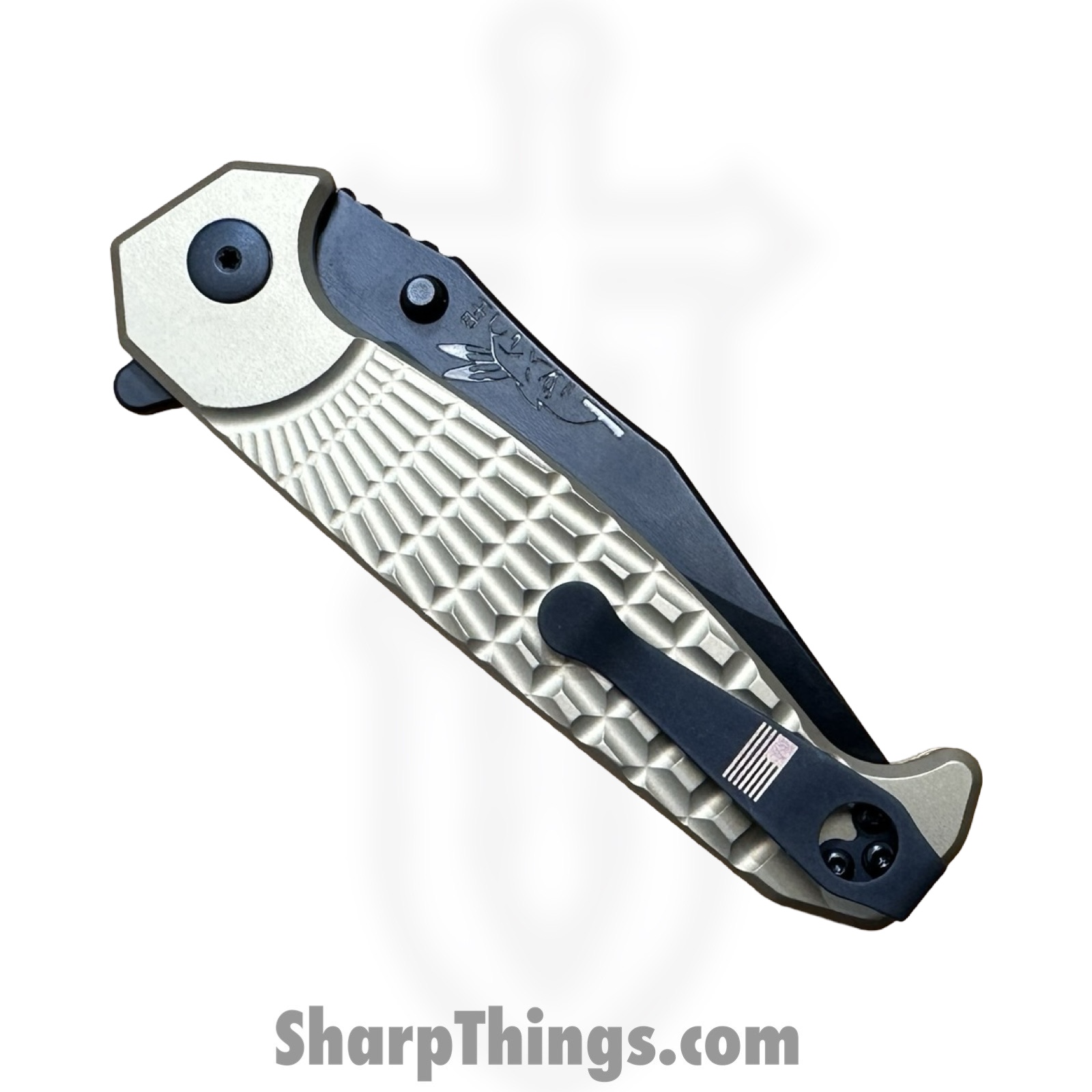 Half Face Blades - HFBCROFLDDE - Crow Folder - Folding Knife - S45VN Black Nitride Coated Clip Point - 7075-T6 Aluminum - Dark Earth - Image 4