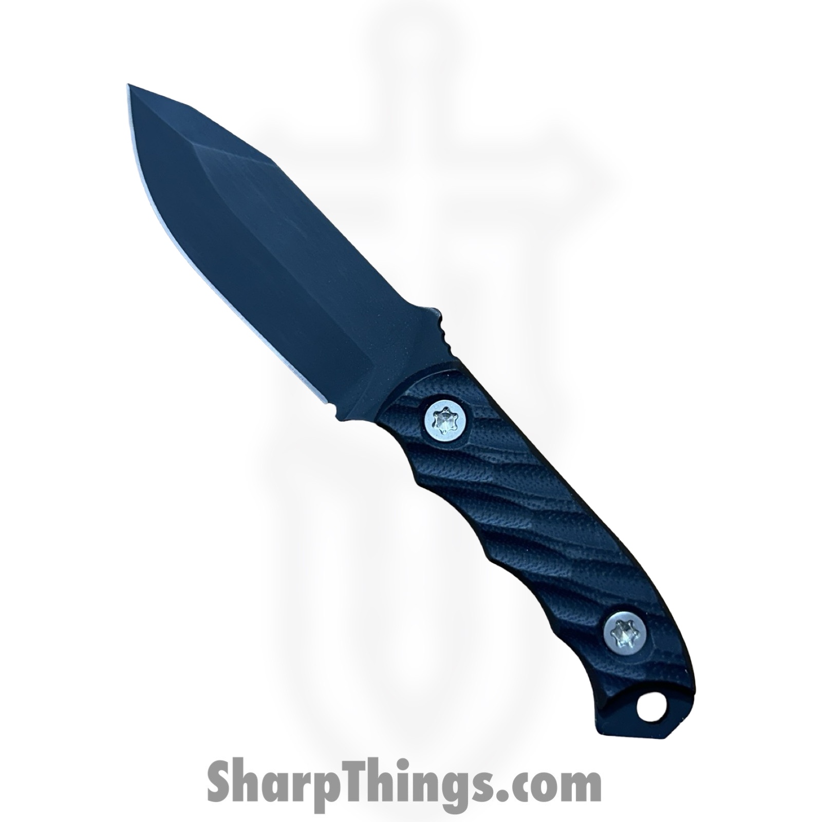 Half Face Blades - HFBDISCBG10BK - Disaster Cub - Fixed Blade Knife - S45VN Armor Black Cerakote Spear Point - G10 - Black