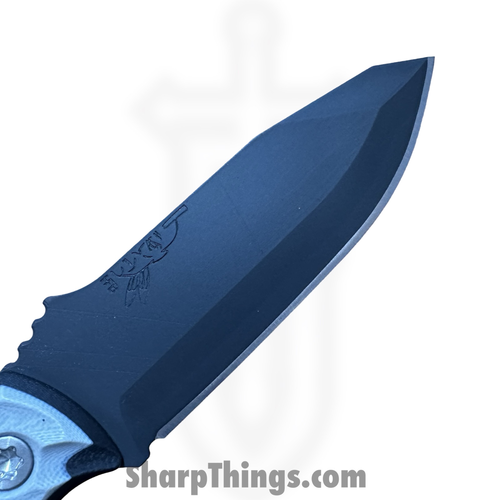 Half Face Blades - HFBDISG10WB - Disaster Jr - Fixed Blade Knife - 3V Coated Reverse Tanto - G10 Ti - White Black - Image 4