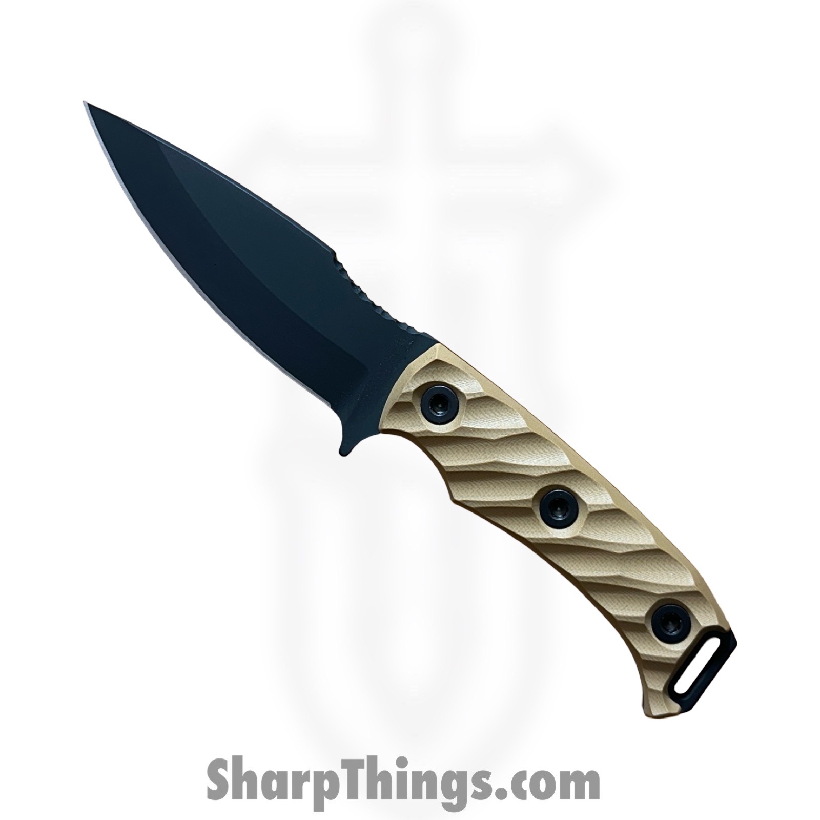 Half Face Blades - HFBISHG10TA - Ishi - Fixed Blade Knife - S45VN Coated Drop Point - G10 - Tan