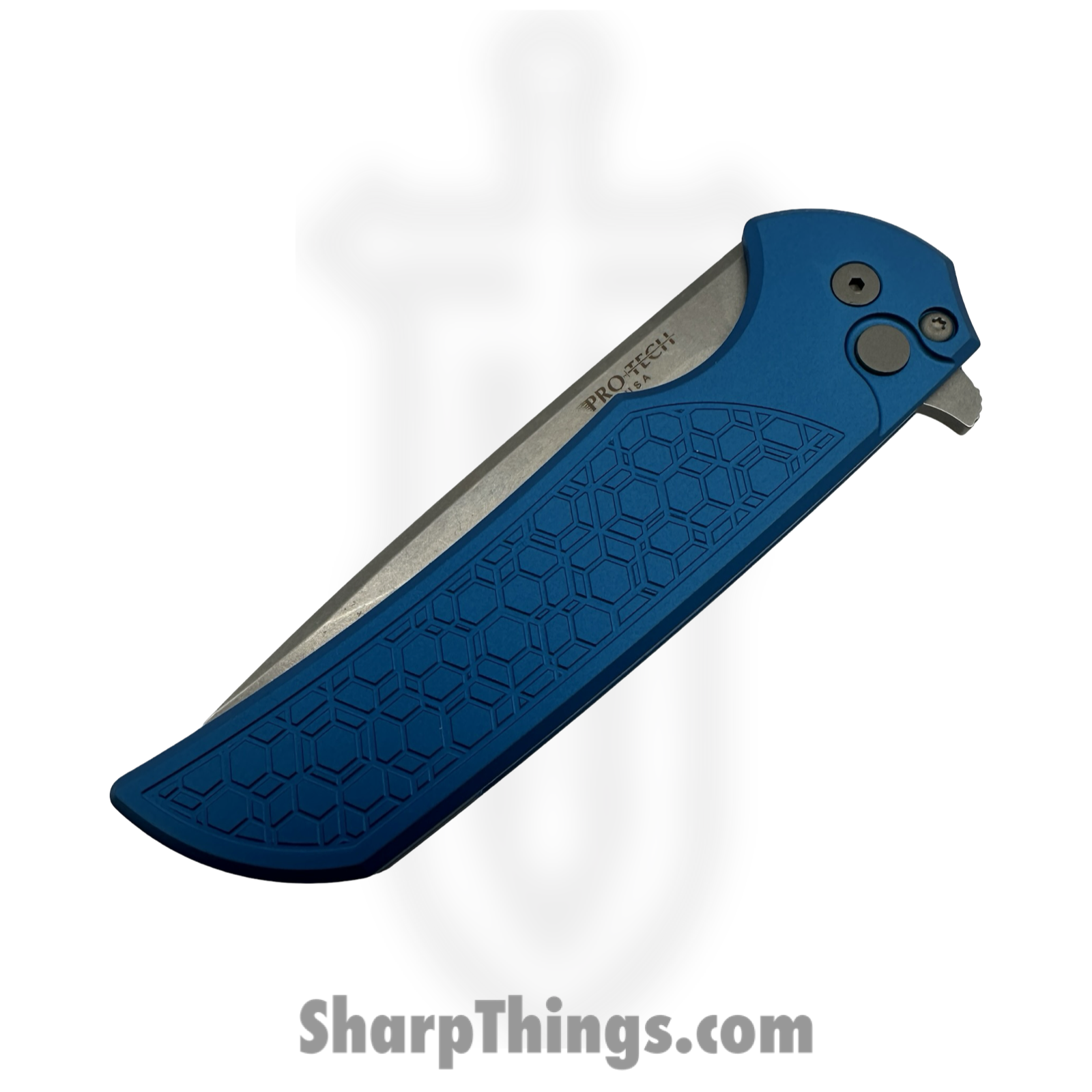 ProTech - MX105-Blue GRIDLOCK - Mordax Gridlock - Folding Knife - CPM MagnaCut Stonewash Drop Point - Aluminum - Blue - Image 3